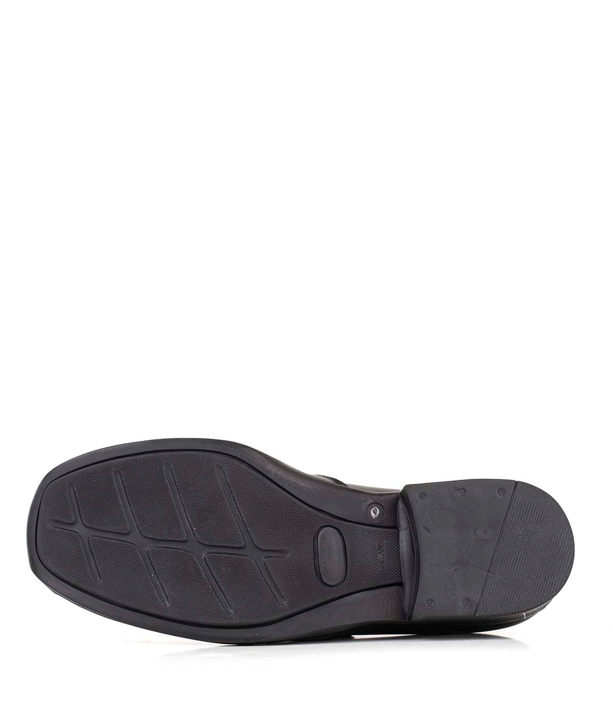 Zapatos de vestir de cuero negro slak — imagen 3
