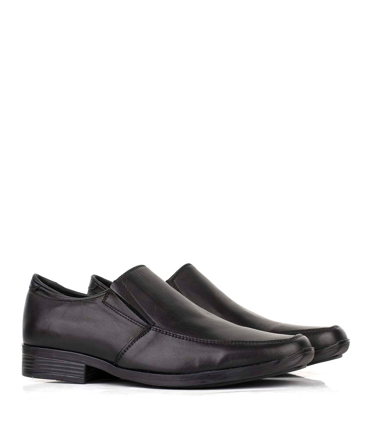 Zapatos de vestir de cuero negro slak — imagen 4