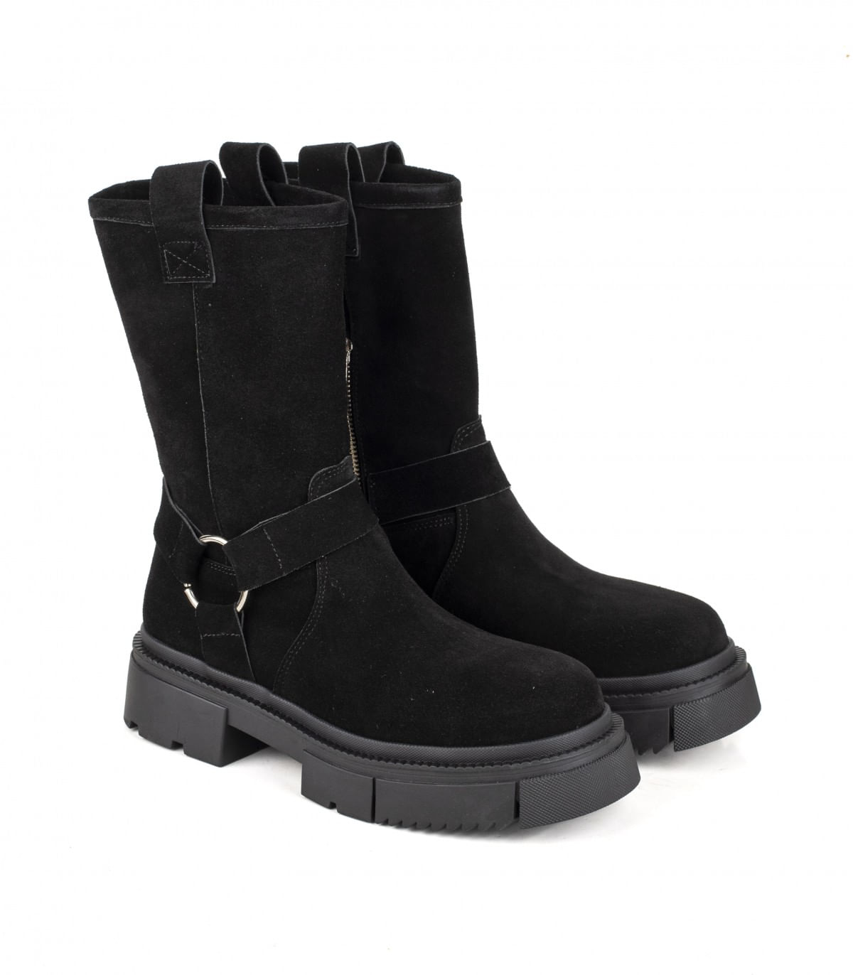 Botas combat de gamuza negra Batistella — imagen 5