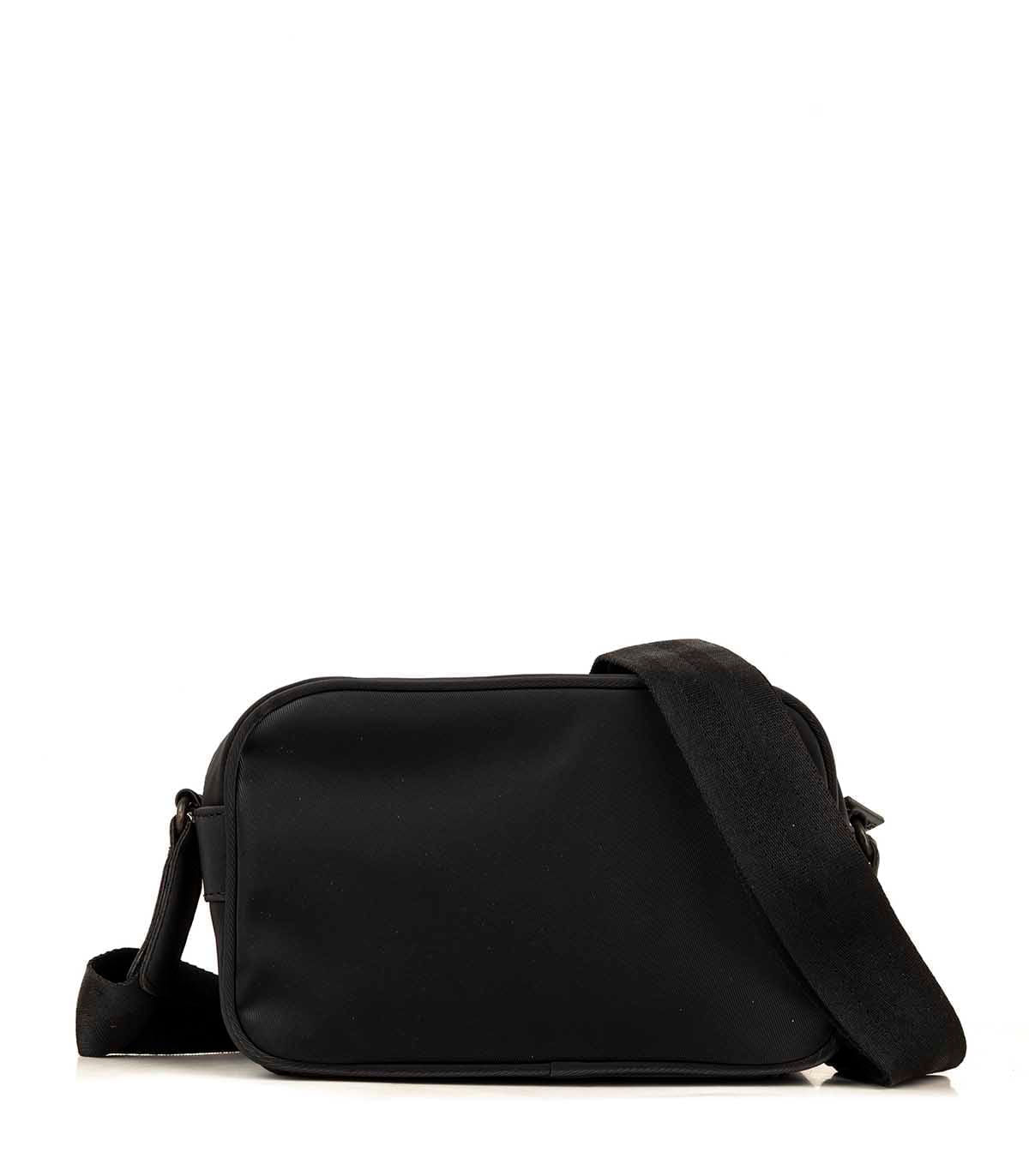 Bandolera pequeña BATI en símil cuero semi impermeable negro — imagen 4