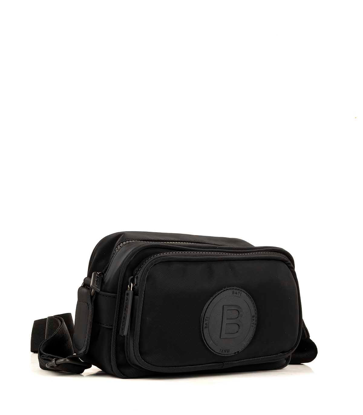 Bandolera pequeña BATI en símil cuero semi impermeable negro — imagen 5