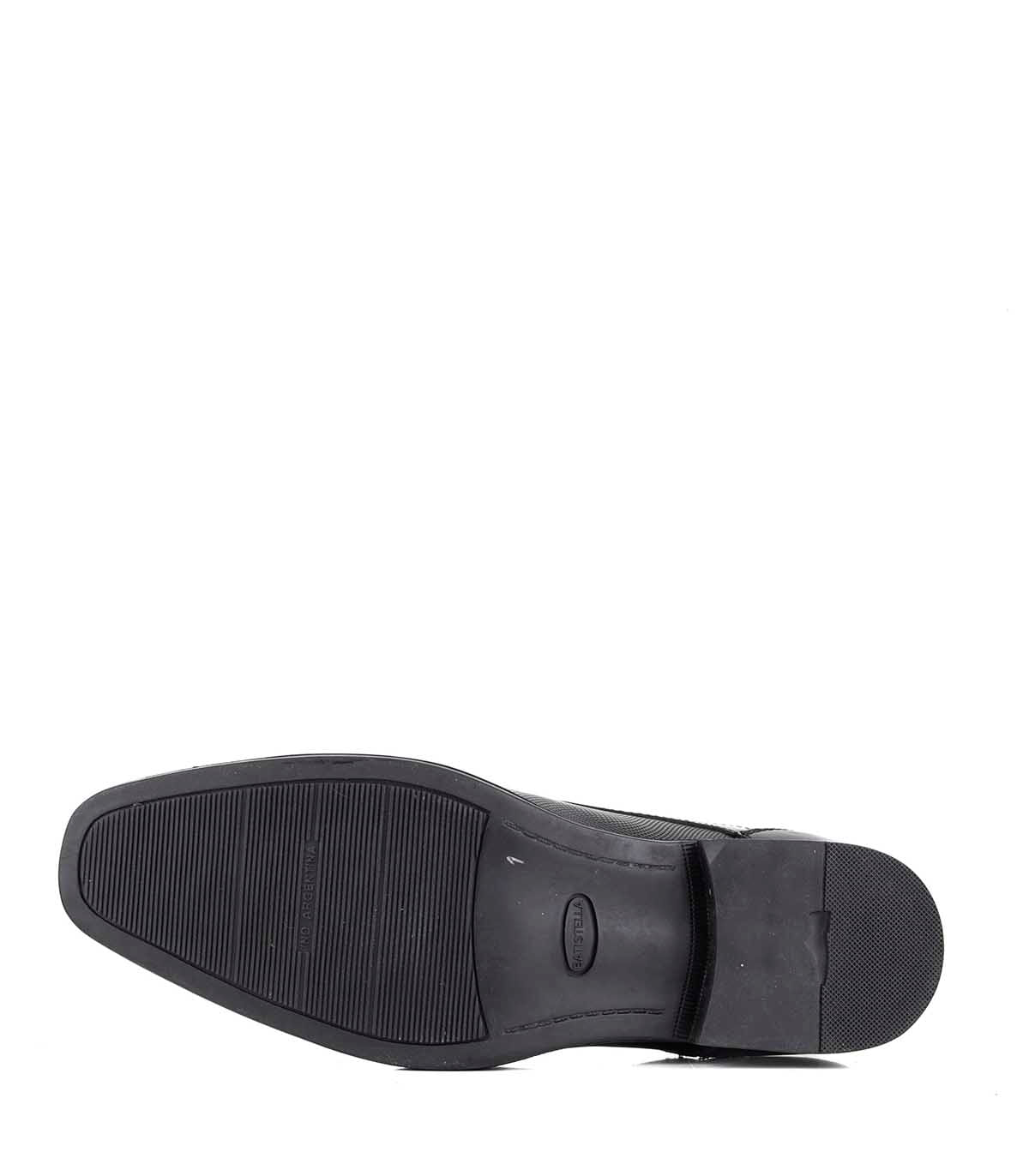 Zapatos de vestir de cuero negro acordonados — imagen 3