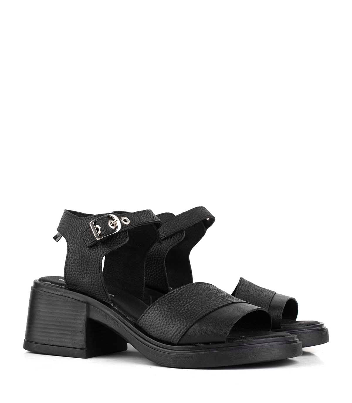 Sandalias de cuero con taco de goma Batistella — imagen 4