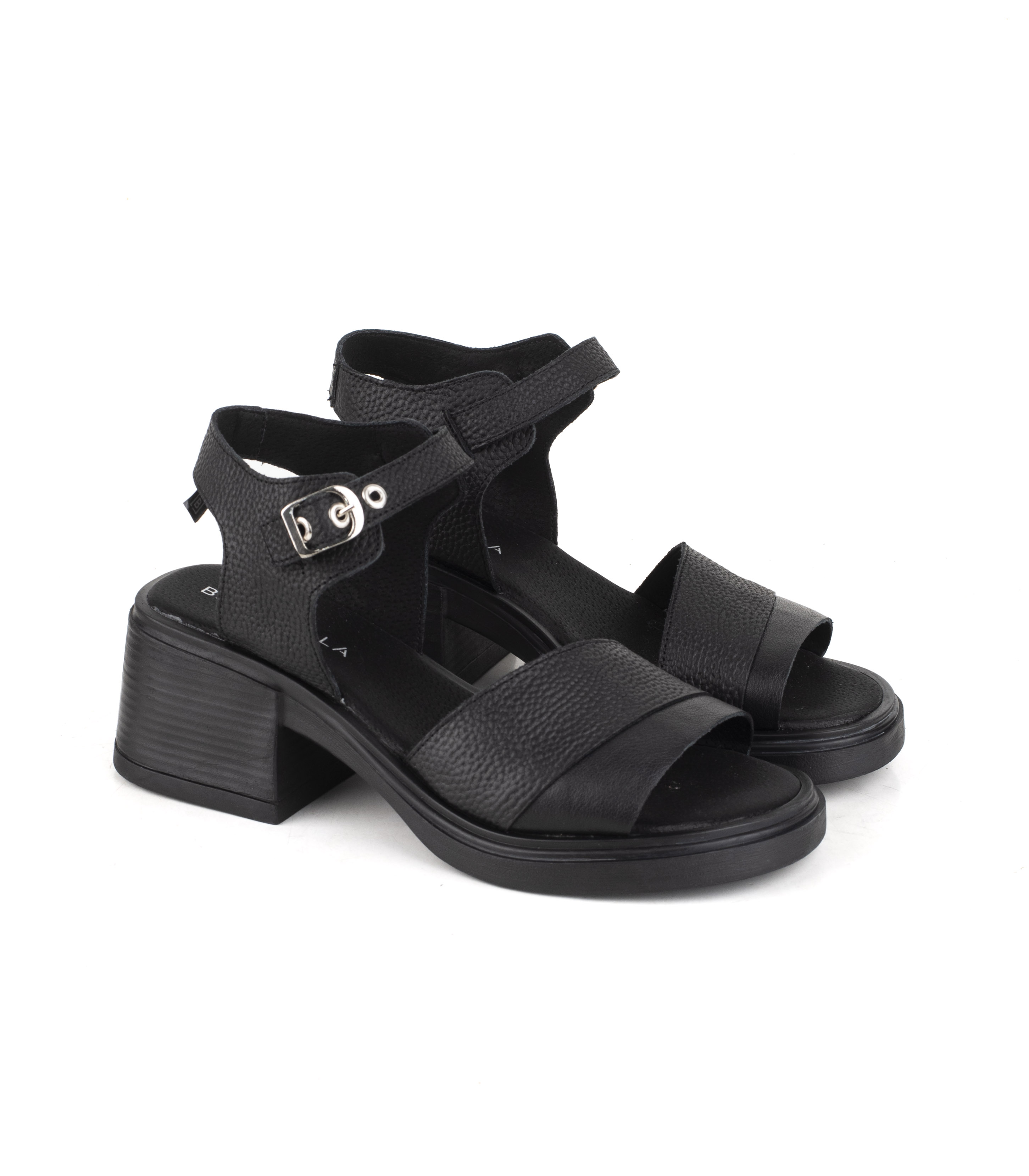 Sandalias de cuero con taco de goma Batistella — imagen 5