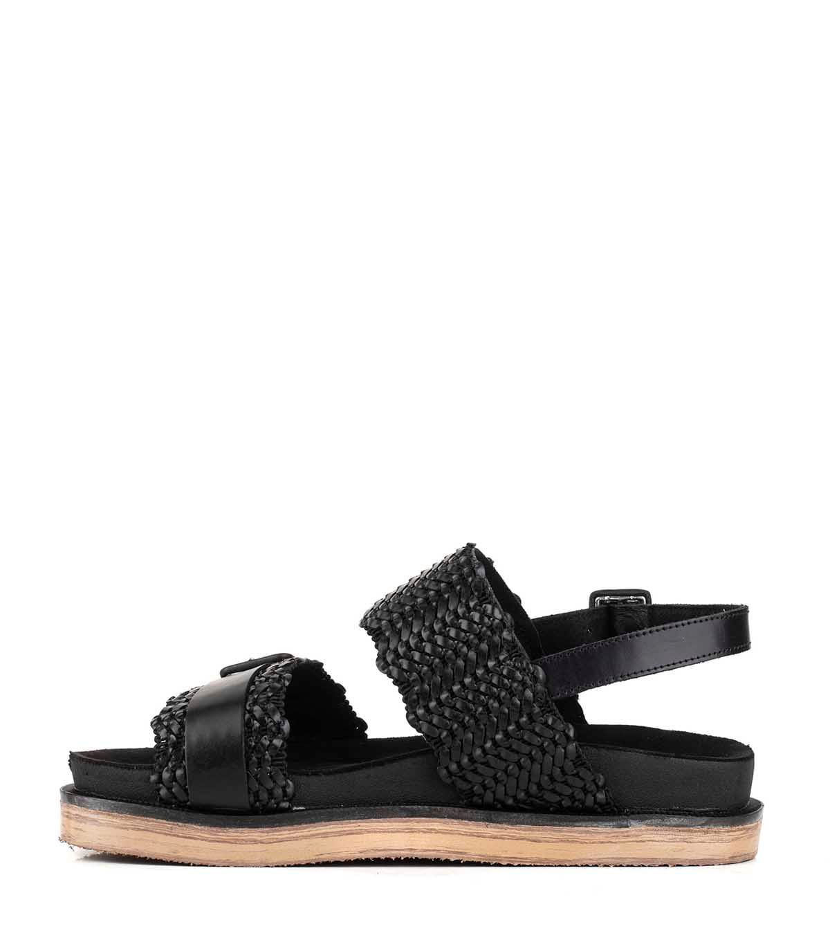 Sandalias bajas urbanas de cuero trenzado batistella — imagen 2