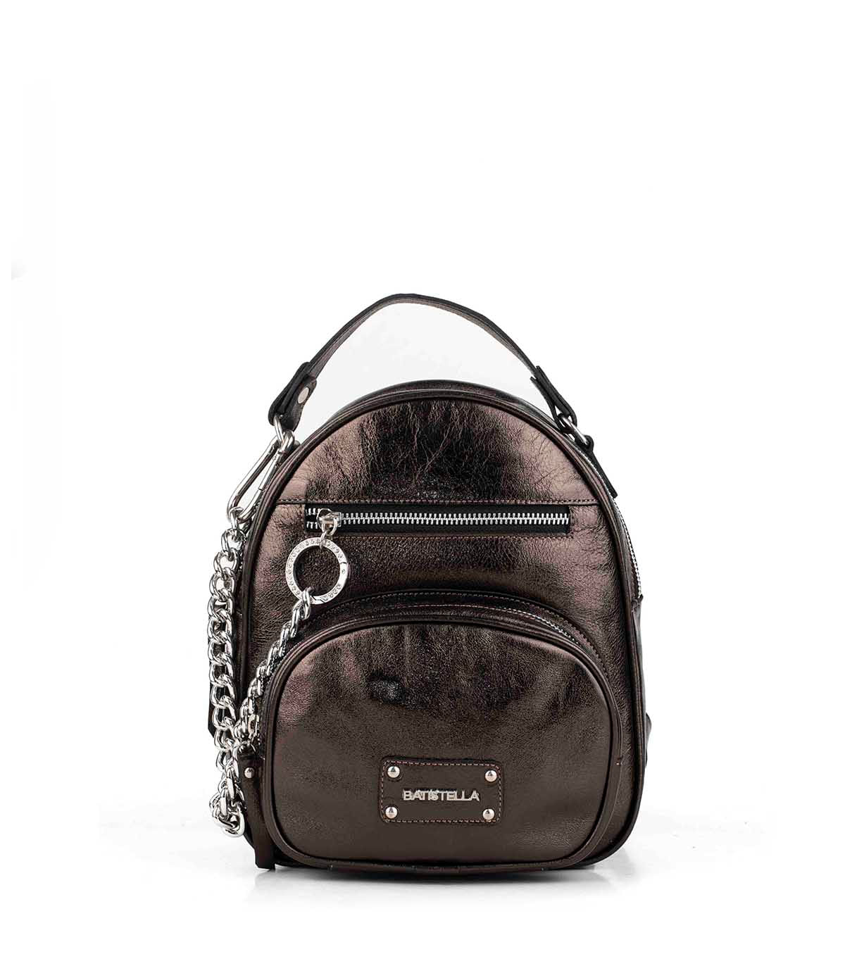 Mochila de cuero con cadena Batistella