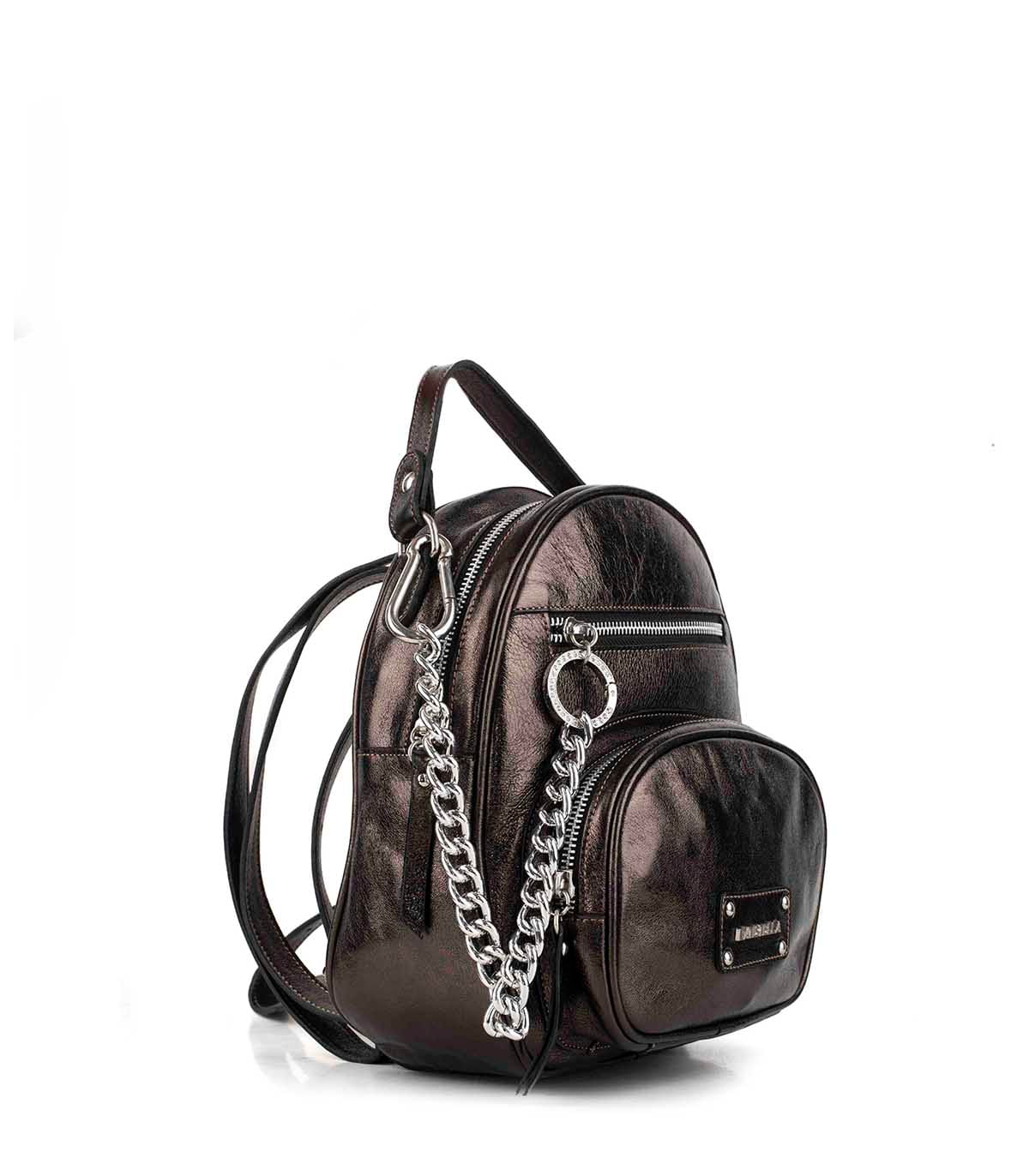 Mochila de cuero con cadena — imagen 2