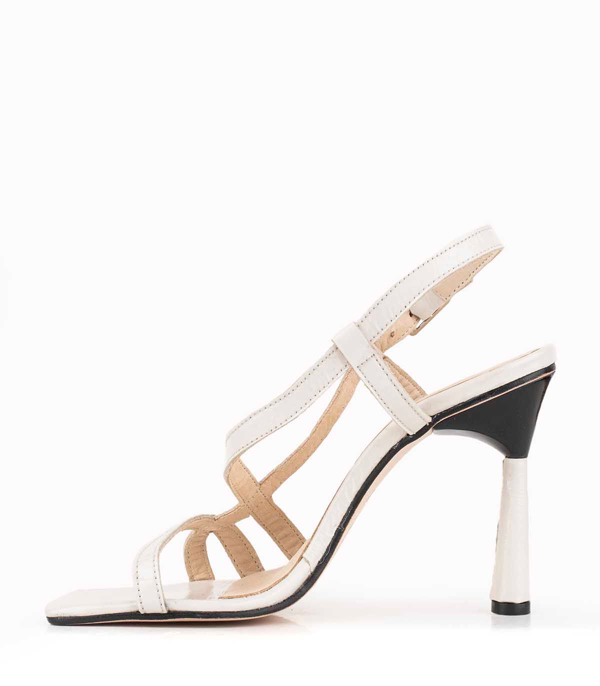 Sandalia de cuero con tiras y taco fino Batistella — imagen 2