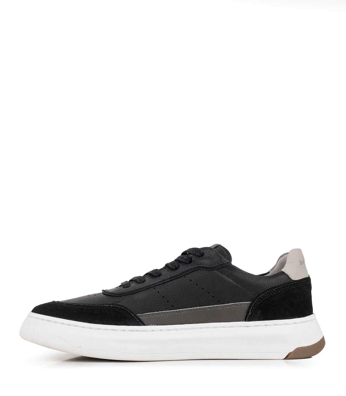 Zapatilla urbana de cuero con detalle en gamuza — imagen 2