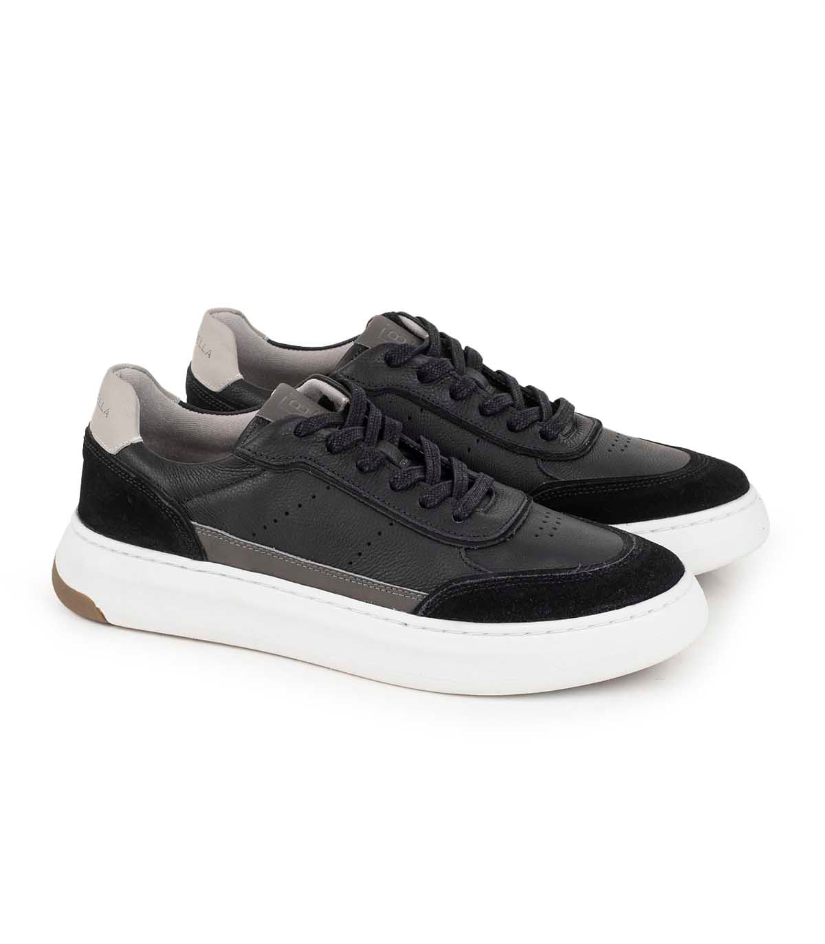 Zapatilla urbana de cuero con detalle en gamuza — imagen 3