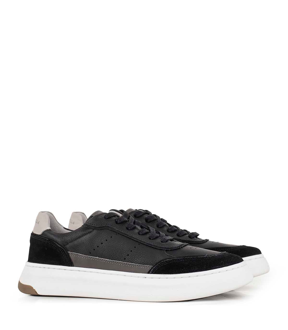 Zapatilla urbana de cuero con detalle en gamuza — imagen 5