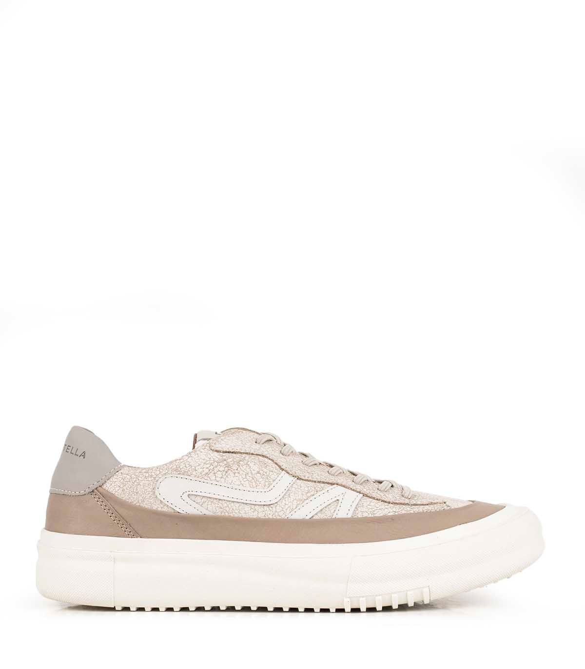 Zapatilla de cuero con suela de goma Batistella camel