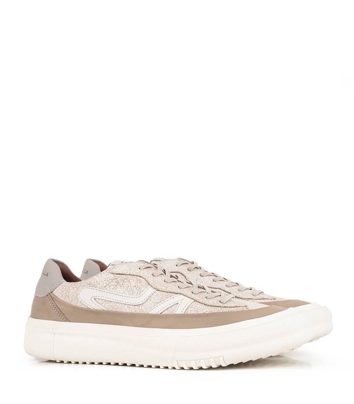 Zapatilla de cuero con suela de goma Batistella camel — imagen 3