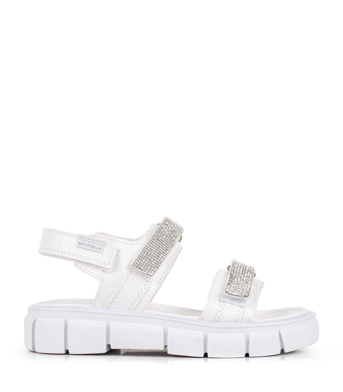 Sandalia alta de charol con velcro Batistella