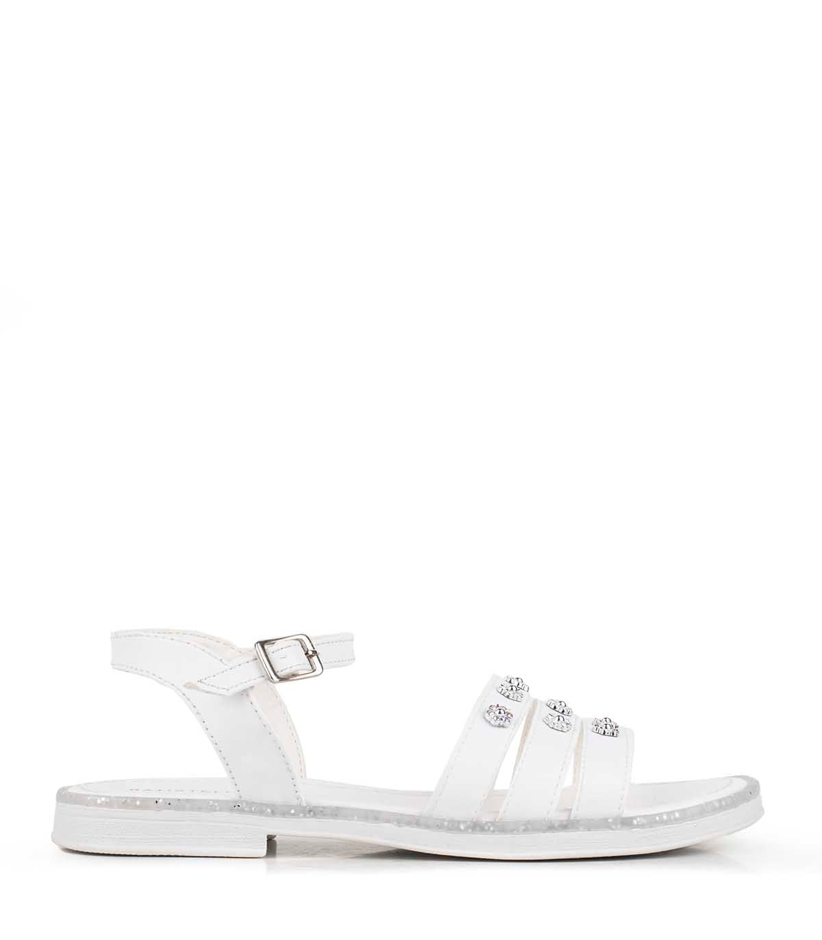 Sandalia baja con strass