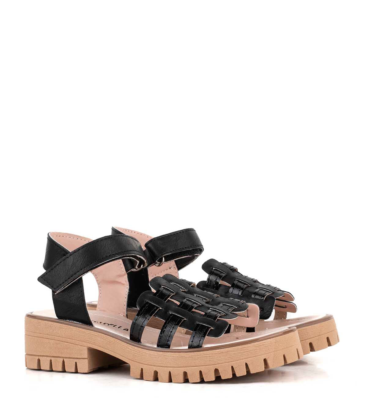 Sandalia simil cuero con base y tiras — imagen 4