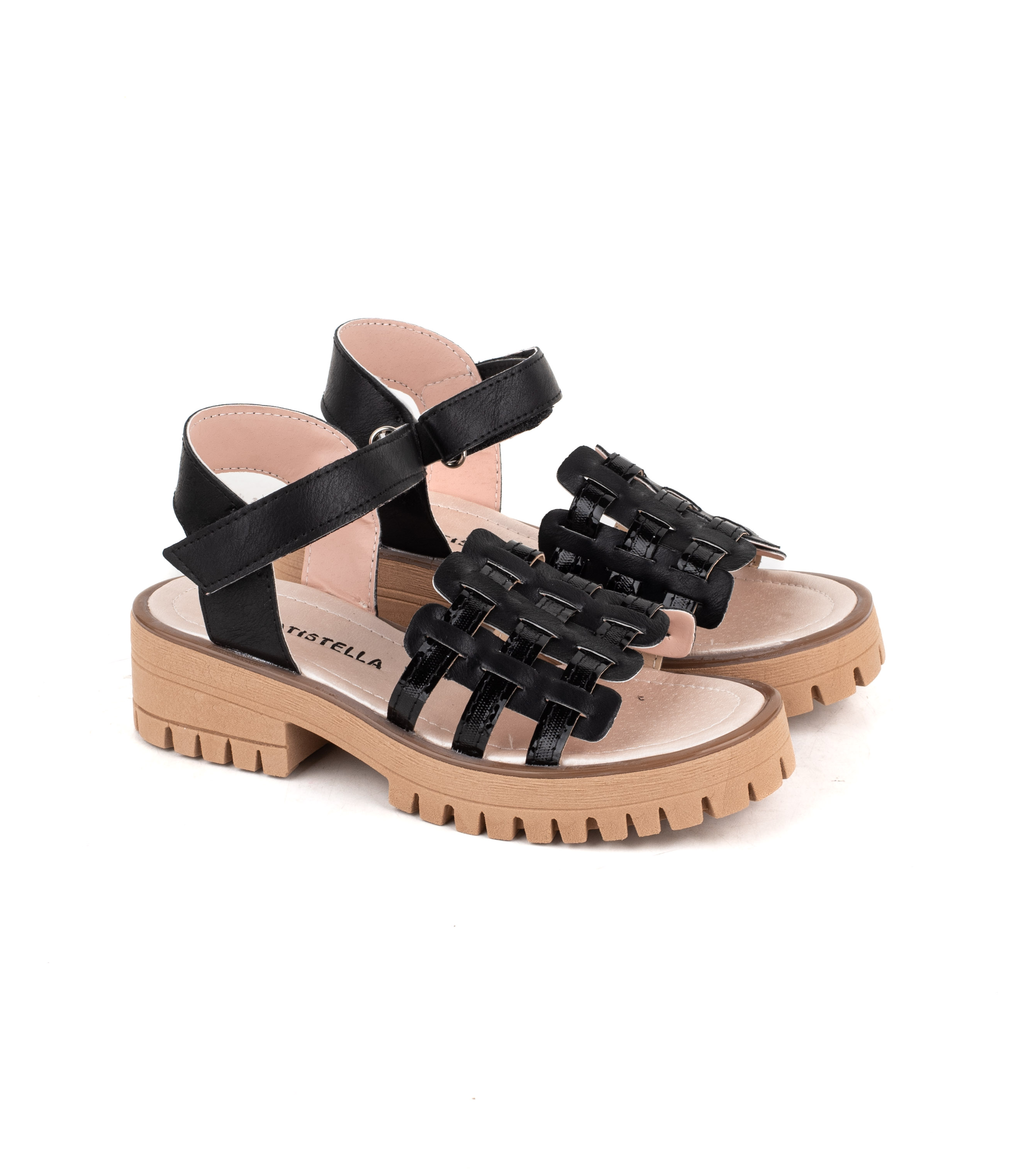 Sandalia simil cuero con base y tiras — imagen 5