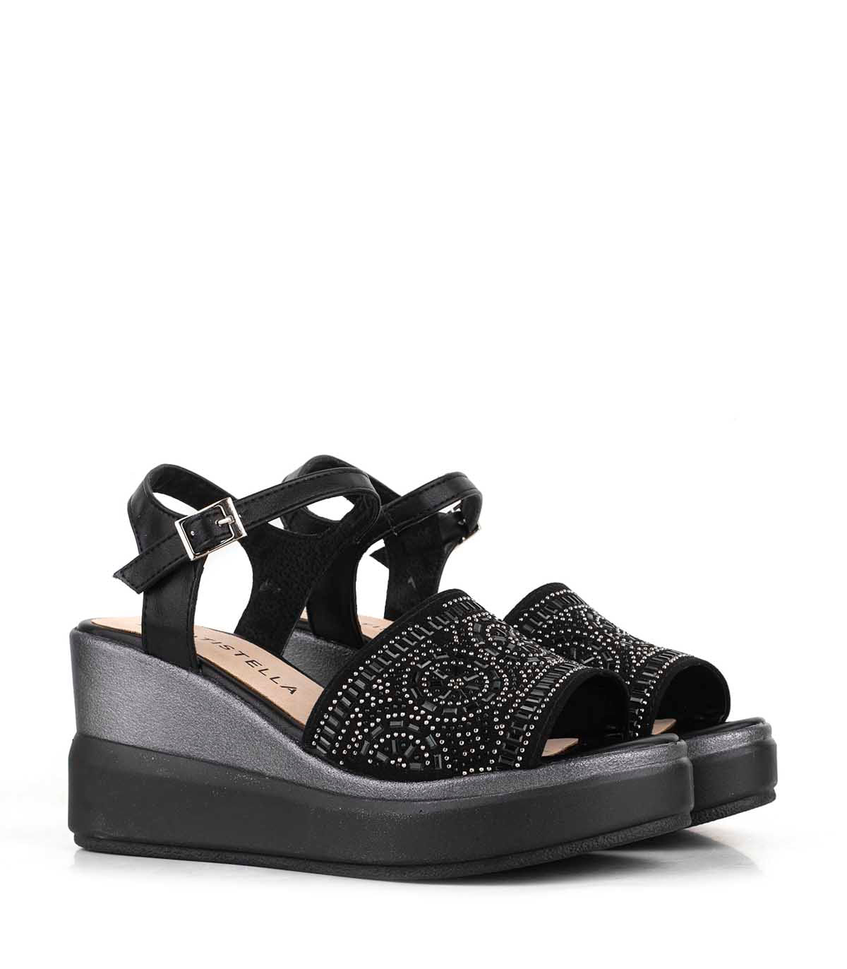 Sandalia simil cuero con plataforma — imagen 5