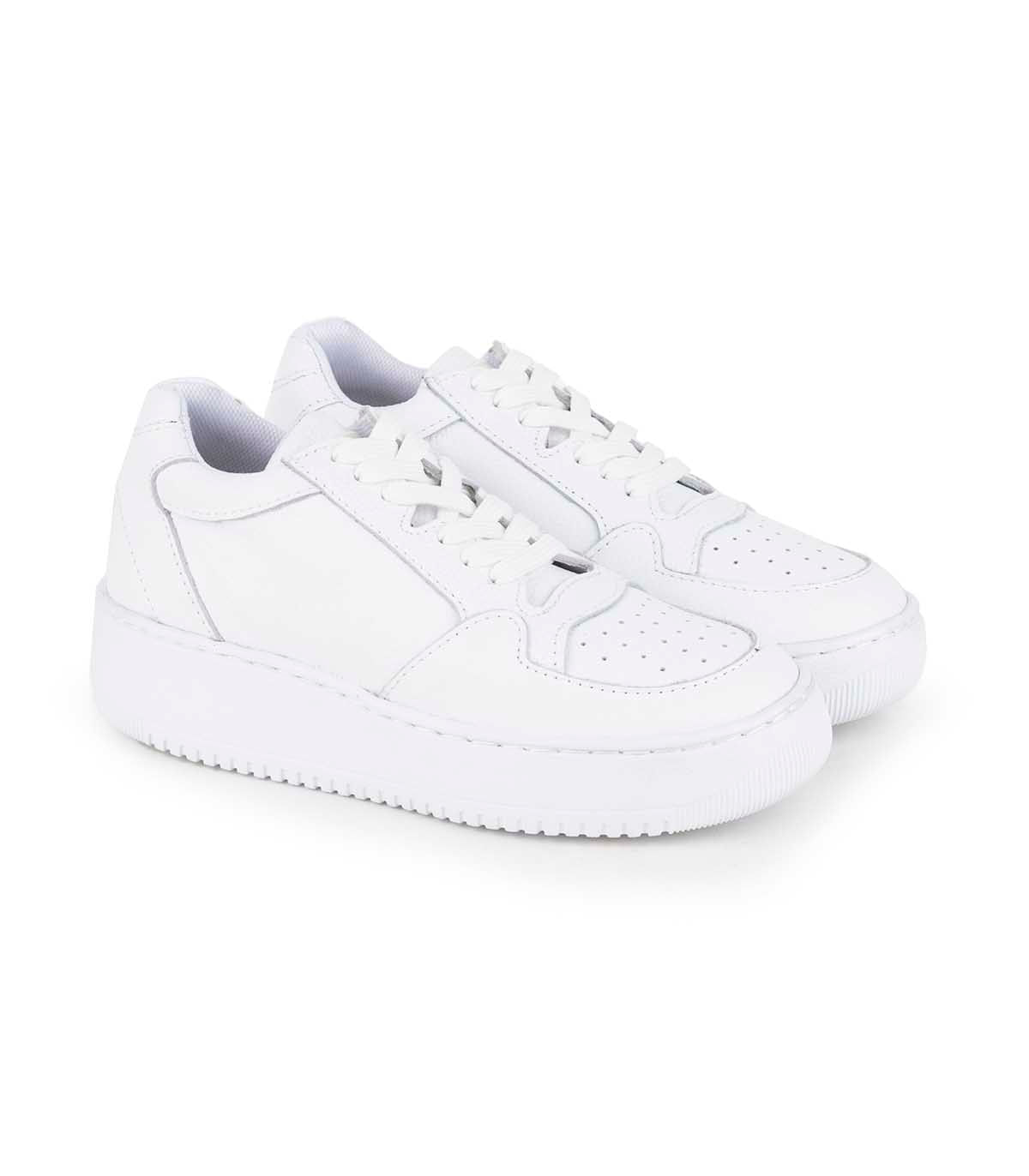 Zapatillas urbanas de cuero con base ancha — imagen 4