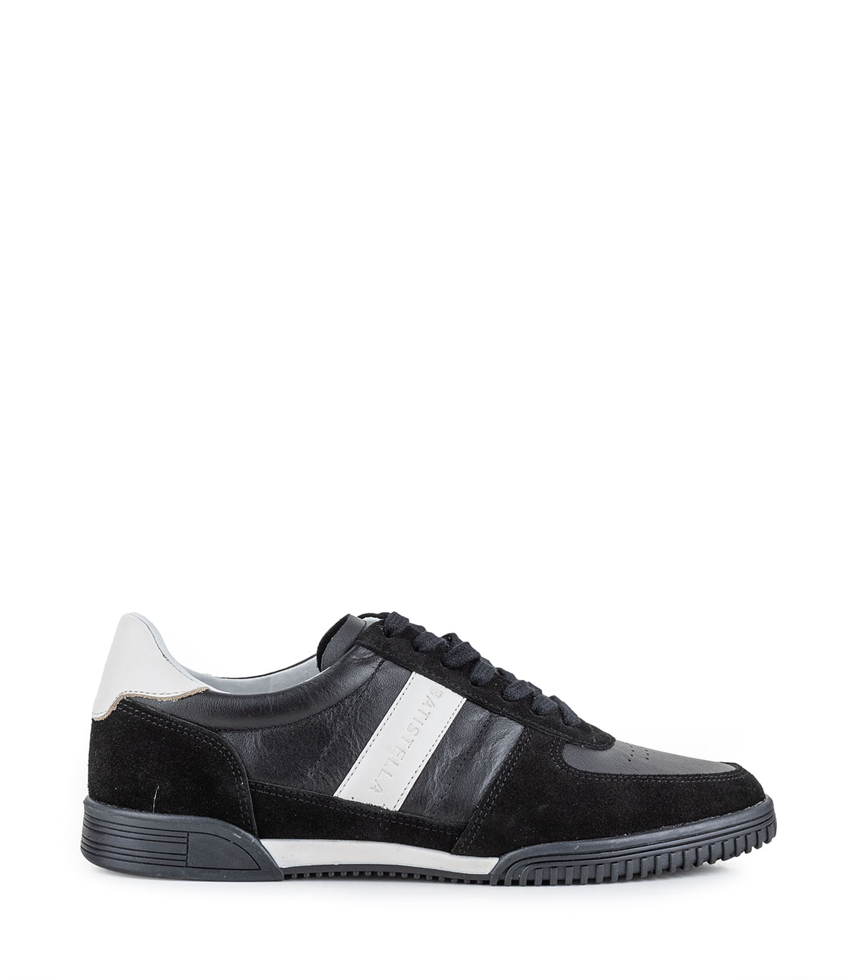 Zapatilla de cuero y gamuza con base antideslizante