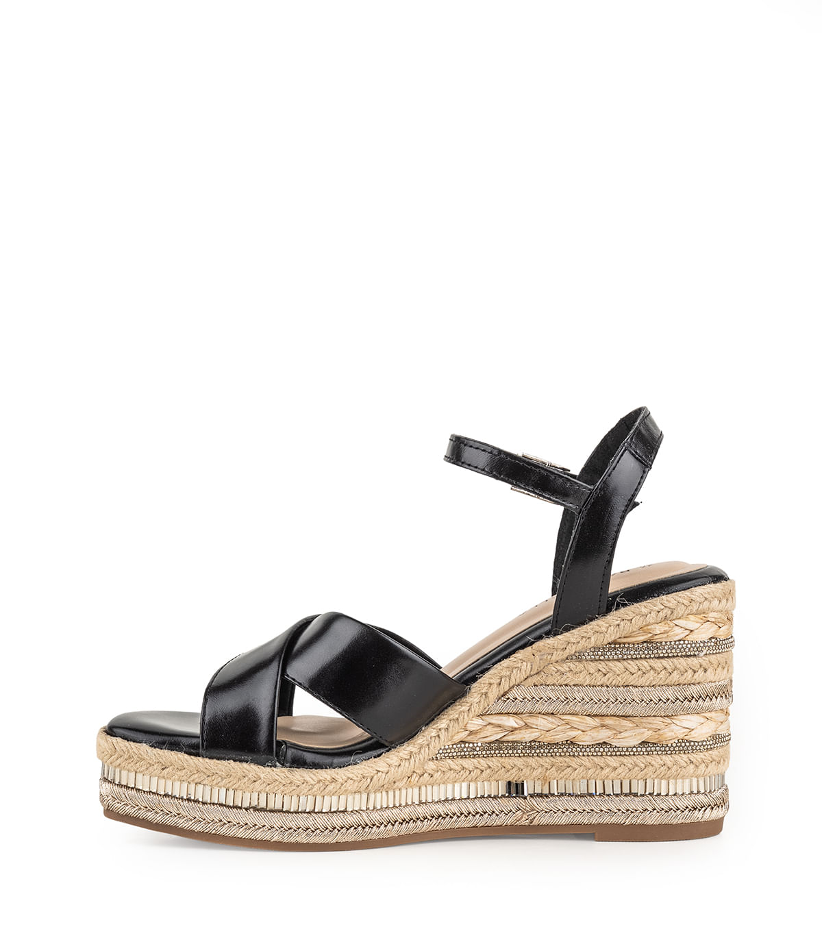 Sandalias de cuero con plataforma de yute — imagen 2