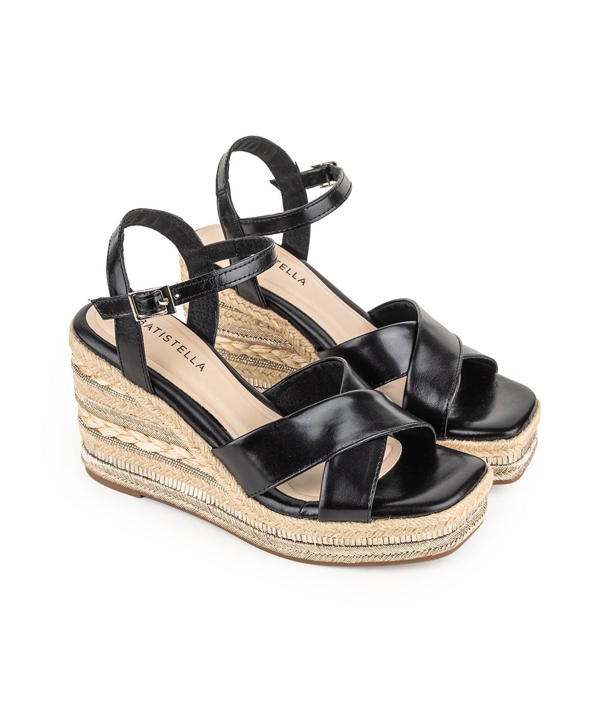 Sandalias de cuero con plataforma de yute — imagen 5