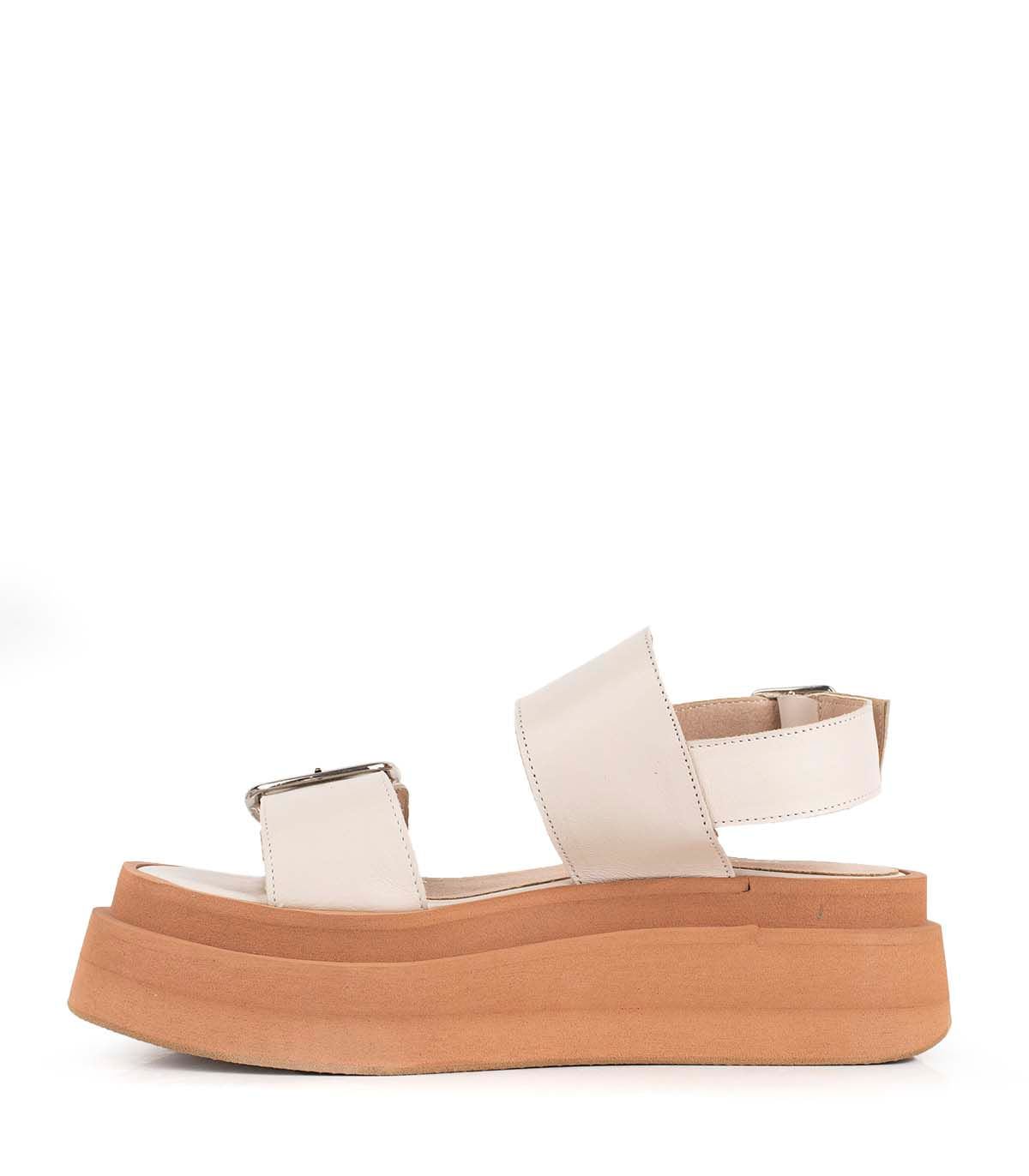 Sandalias de cuero con plataforma y hebillas metálicas — imagen 2