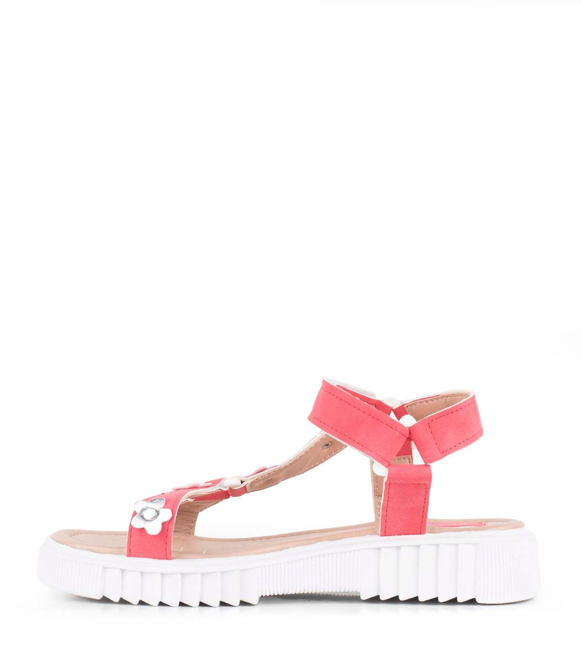 Sandalias de simil cuero con flores aplicadas — imagen 2
