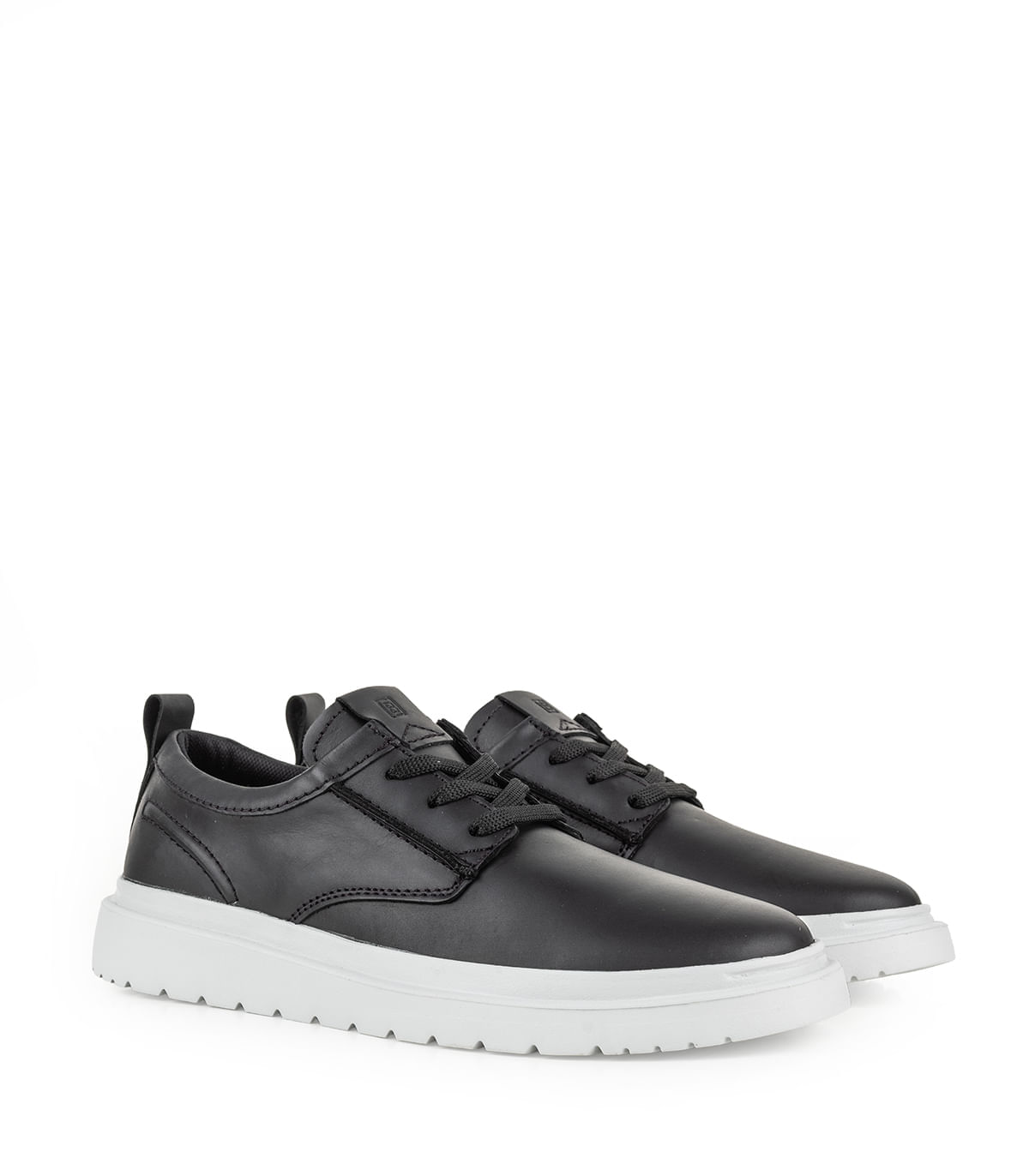 Zapatillas de cuero con base alta y cordones — imagen 3
