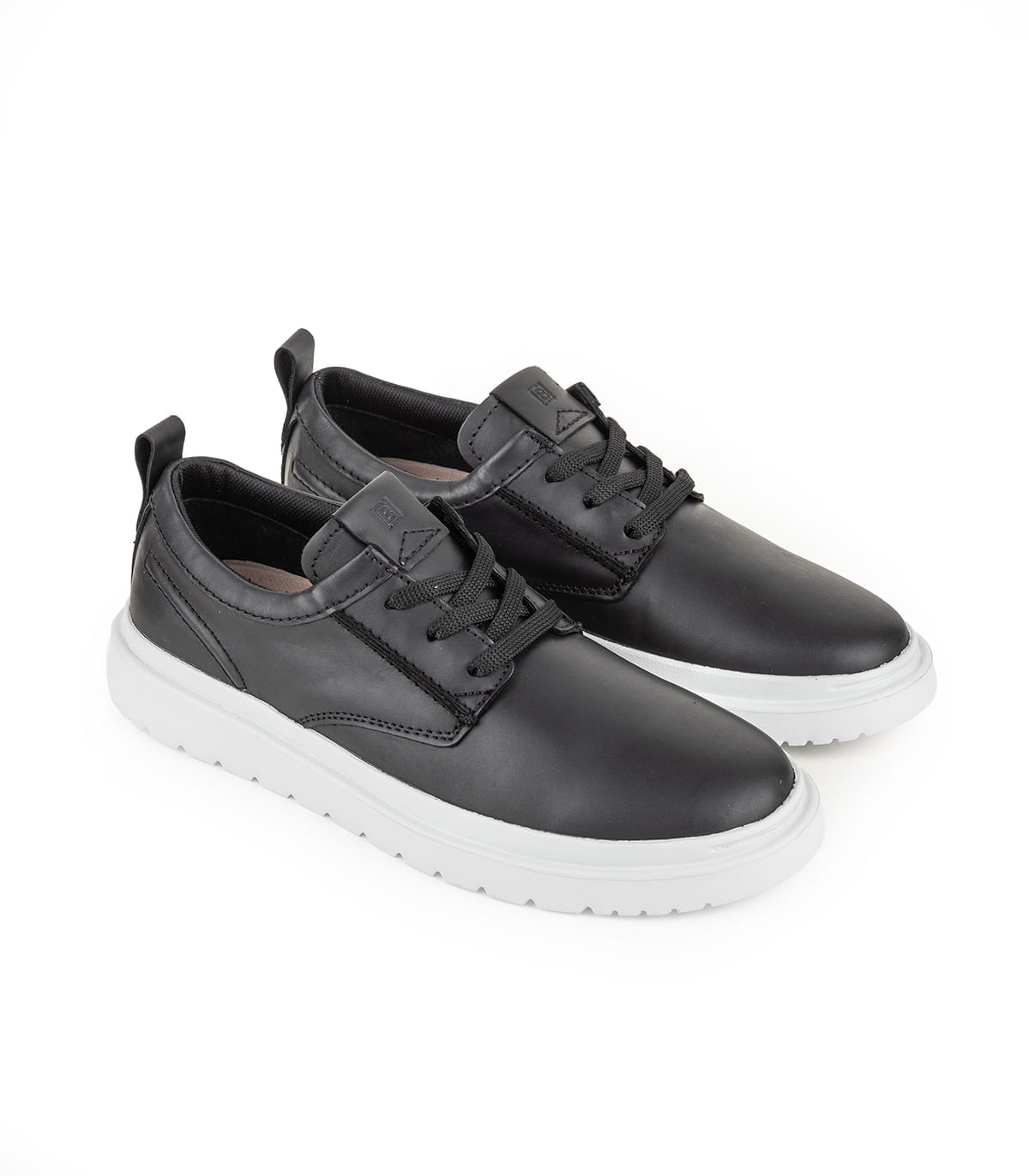 Zapatillas de cuero con base alta y cordones — imagen 4