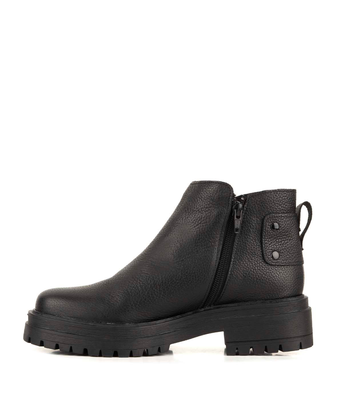 Bota corta de cuero graneado con base tractor — imagen 2
