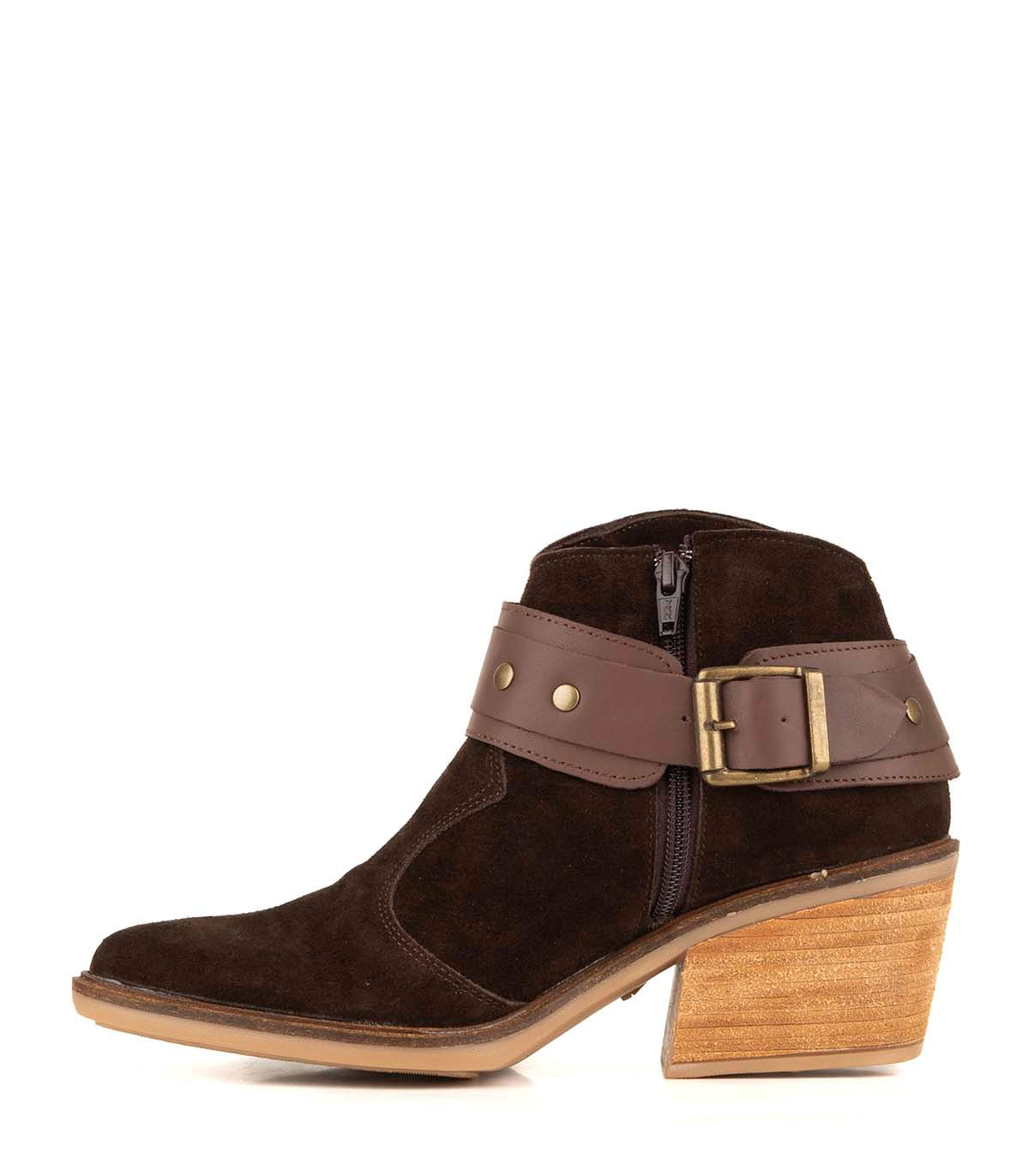 Bota texana corta de cuero graneado con apliques — imagen 2