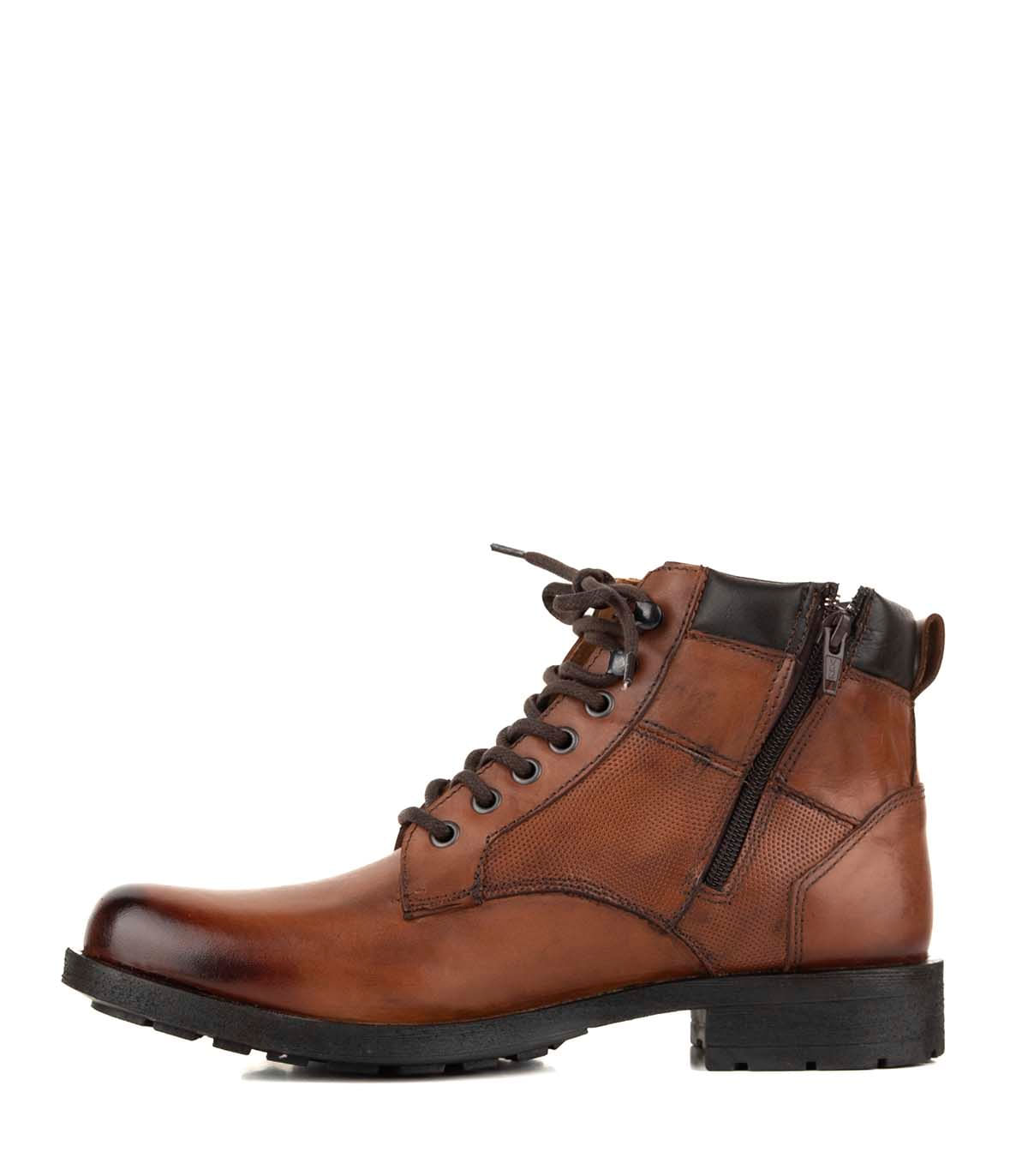 Borcego de cuero con cierre lateral y cordones Batistella — imagen 2