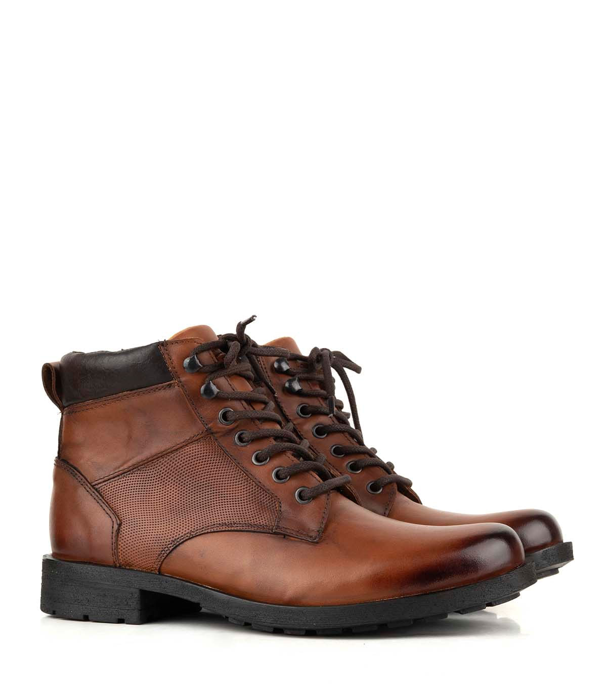 Borcego de cuero con cierre lateral y cordones Batistella — imagen 4