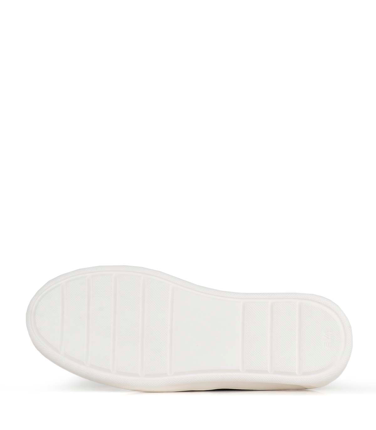 Mocasín de cuero o gamuza con base blanca — imagen 4