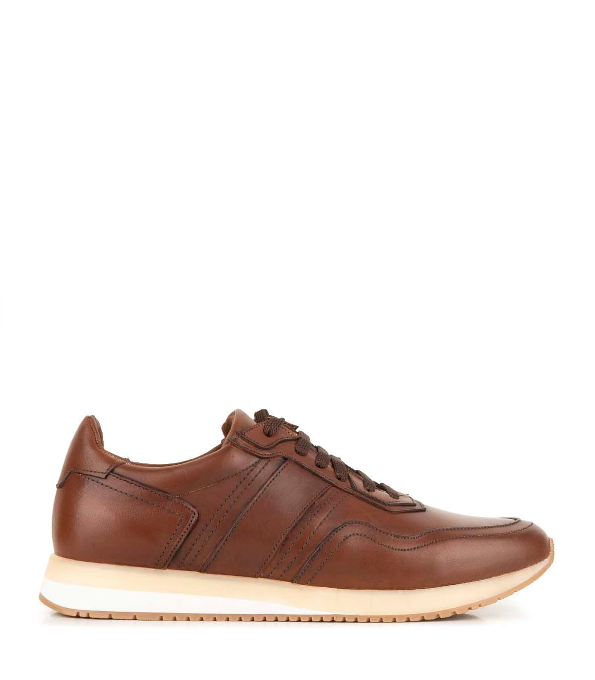 Zapatilla urbana de cuero con suela combinada — imagen 2