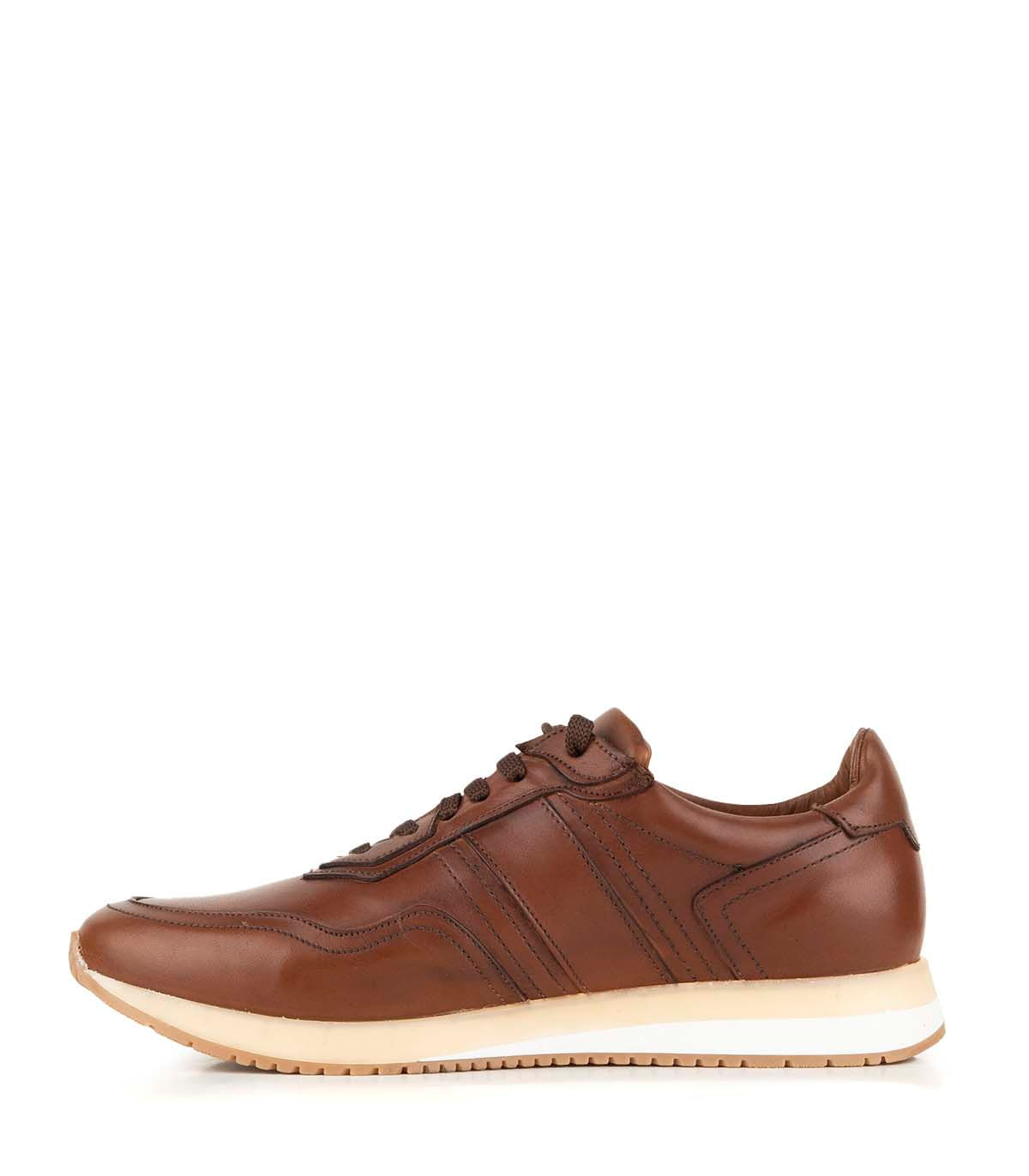 Zapatilla urbana de cuero con suela combinada — imagen 3