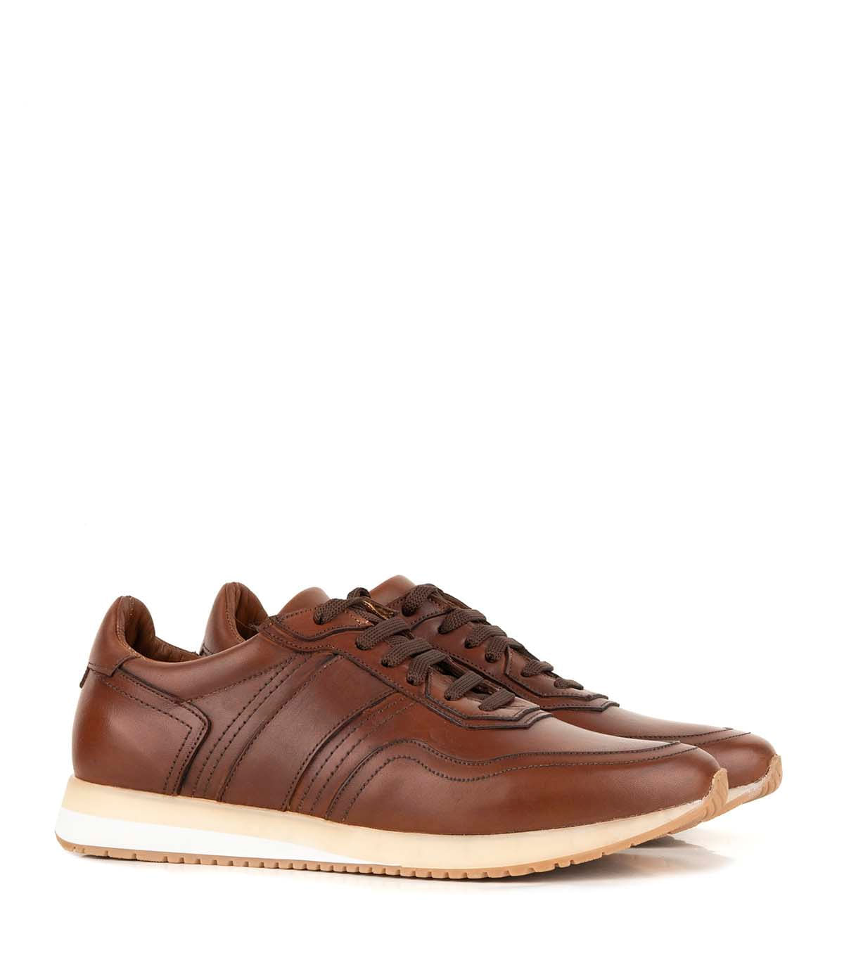 Zapatilla urbana de cuero con suela combinada — imagen 5