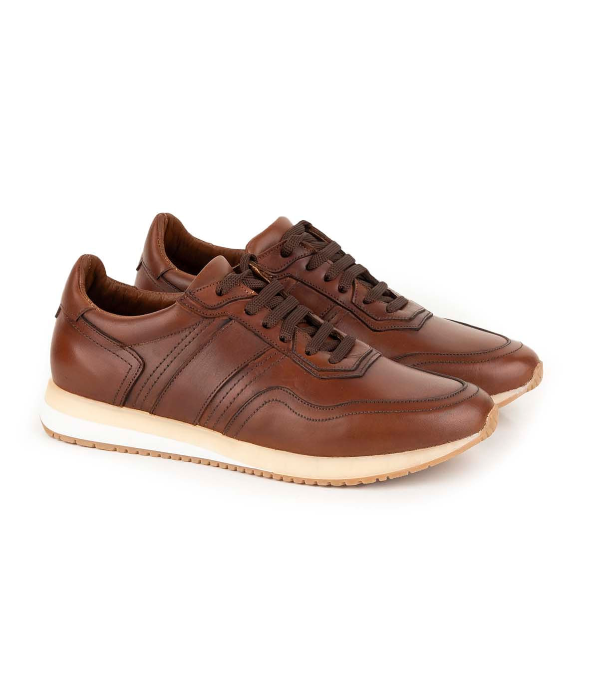 Zapatilla urbana de cuero con suela combinada — imagen 6