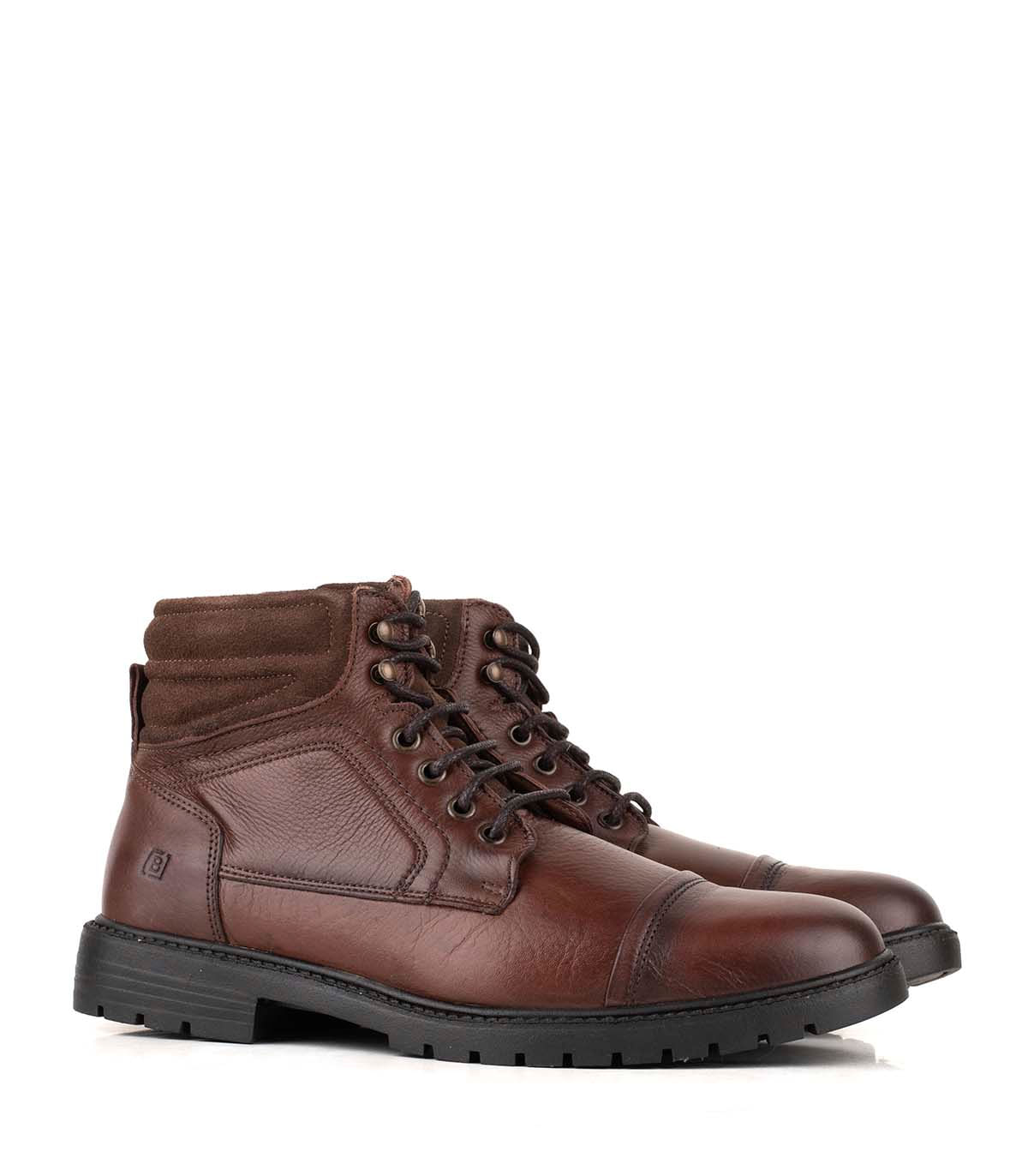 Borcego de cuero con cordones — imagen 5