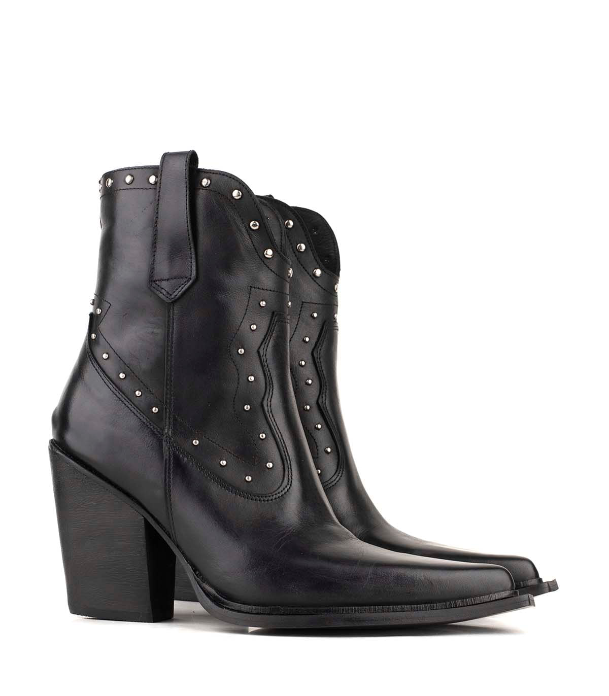 Bota texana de cuero con tachas — imagen 4