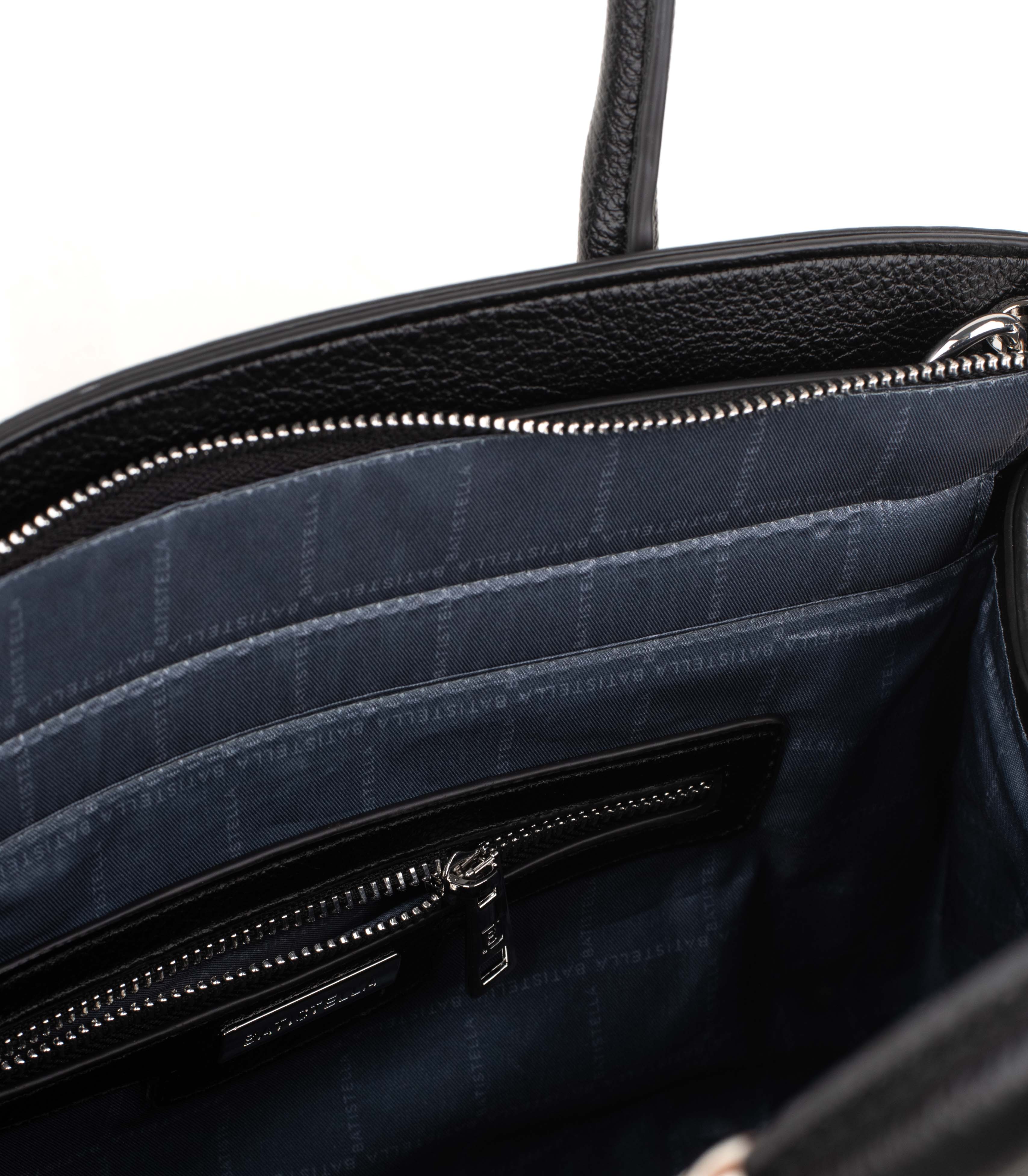 Cartera de simil cuero con doble asa y pañuelo — imagen 4