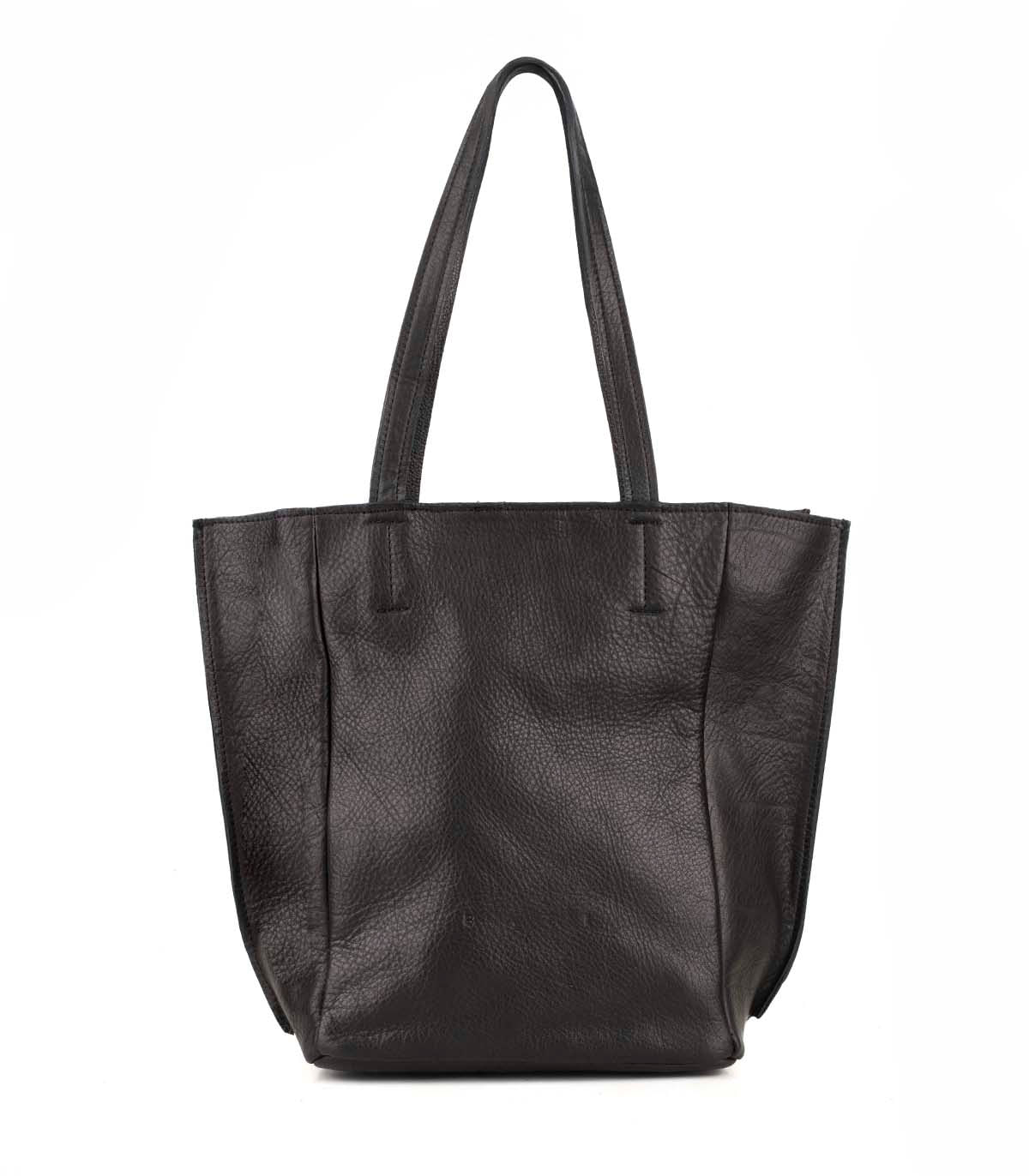 Cartera de cuero amplia
