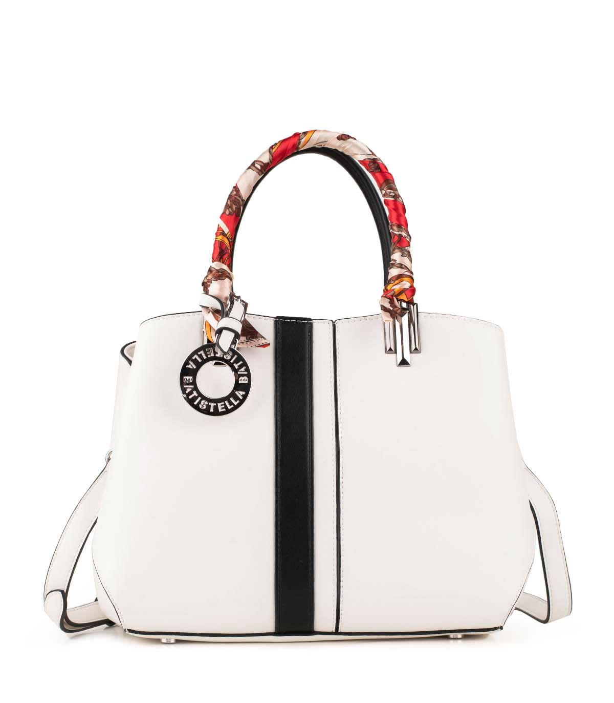 Cartera de simil cuero con doble asa