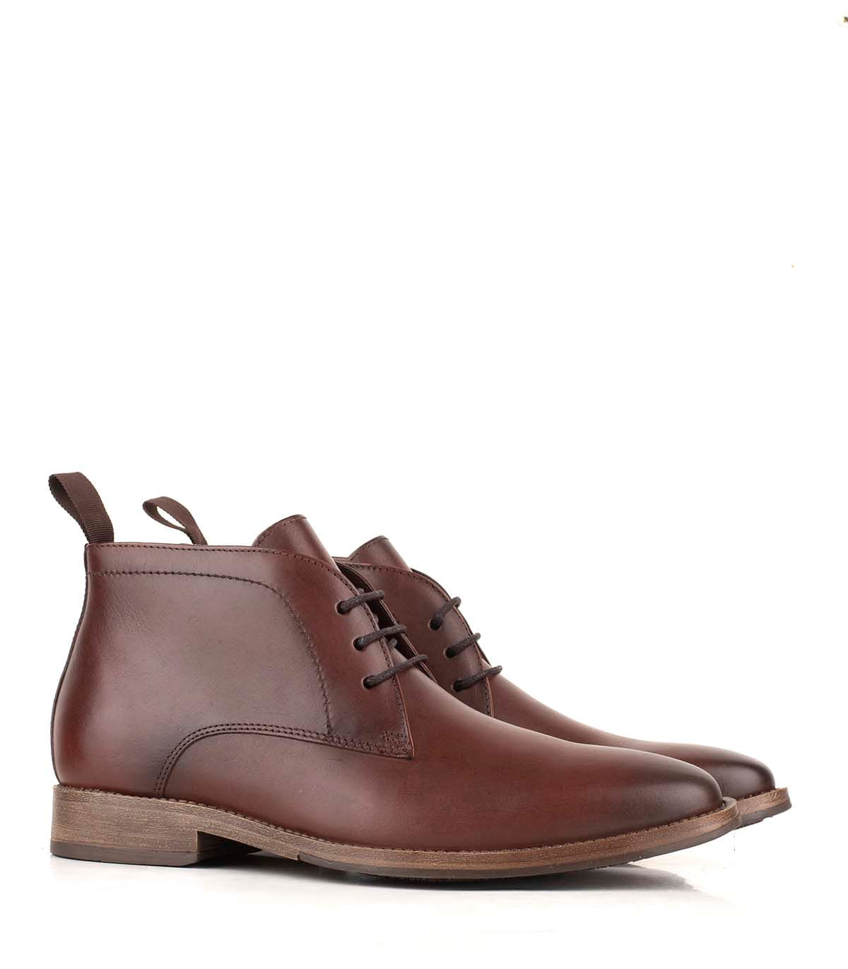 Bota de cuero con cordones — imagen 4