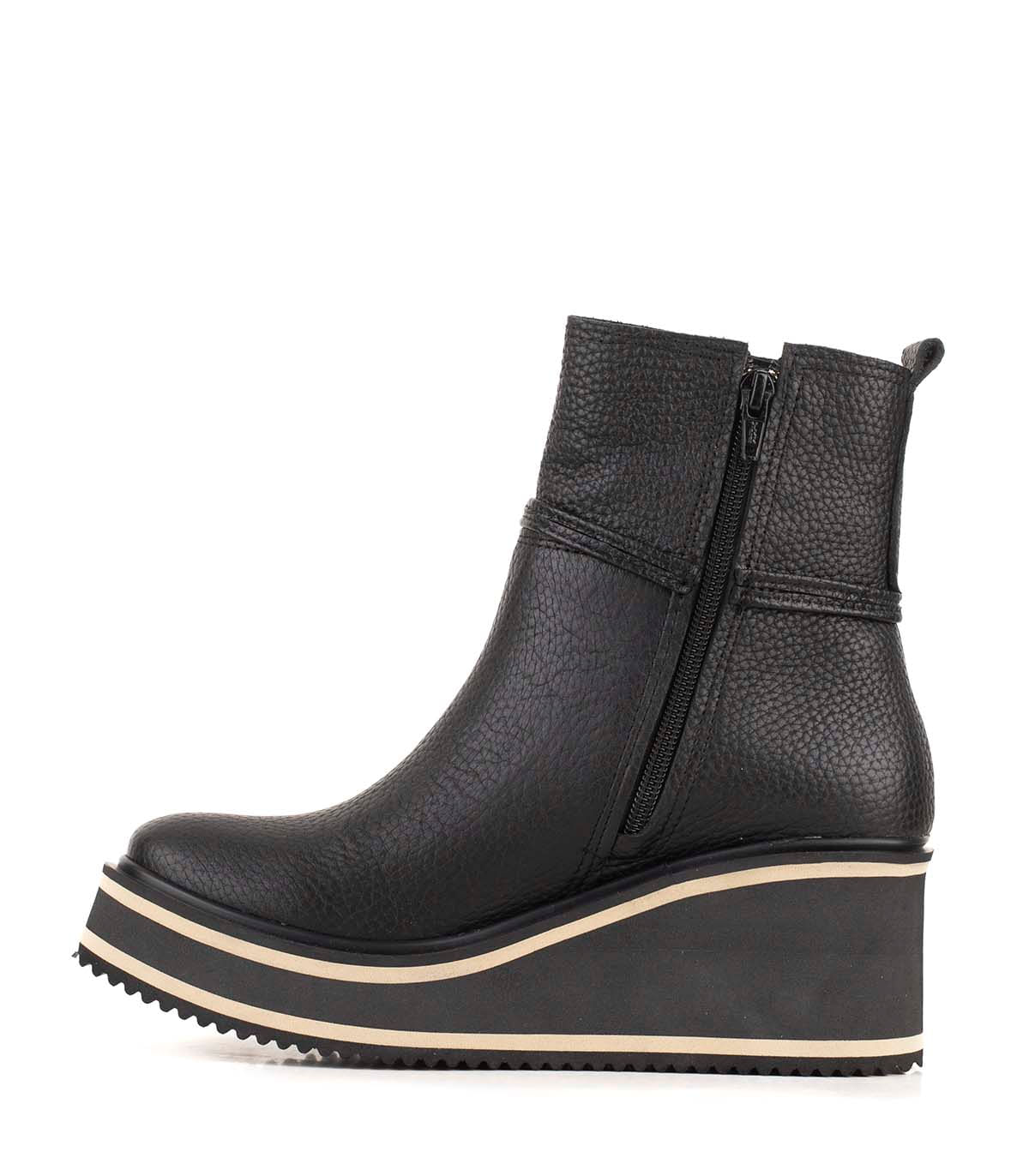 Bota de cuero graneado con plataforma — imagen 2