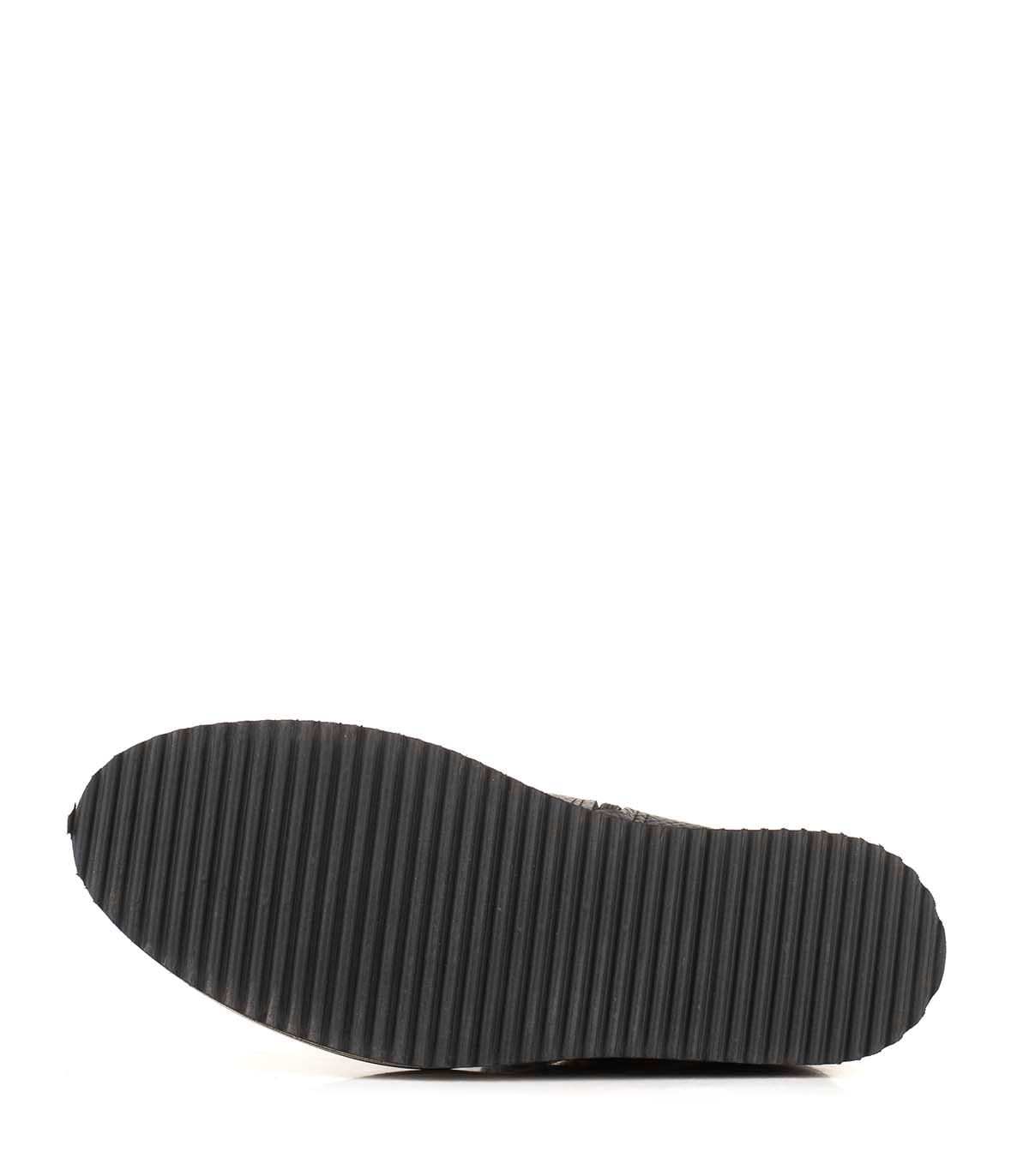 Bota de cuero graneado con plataforma — imagen 3