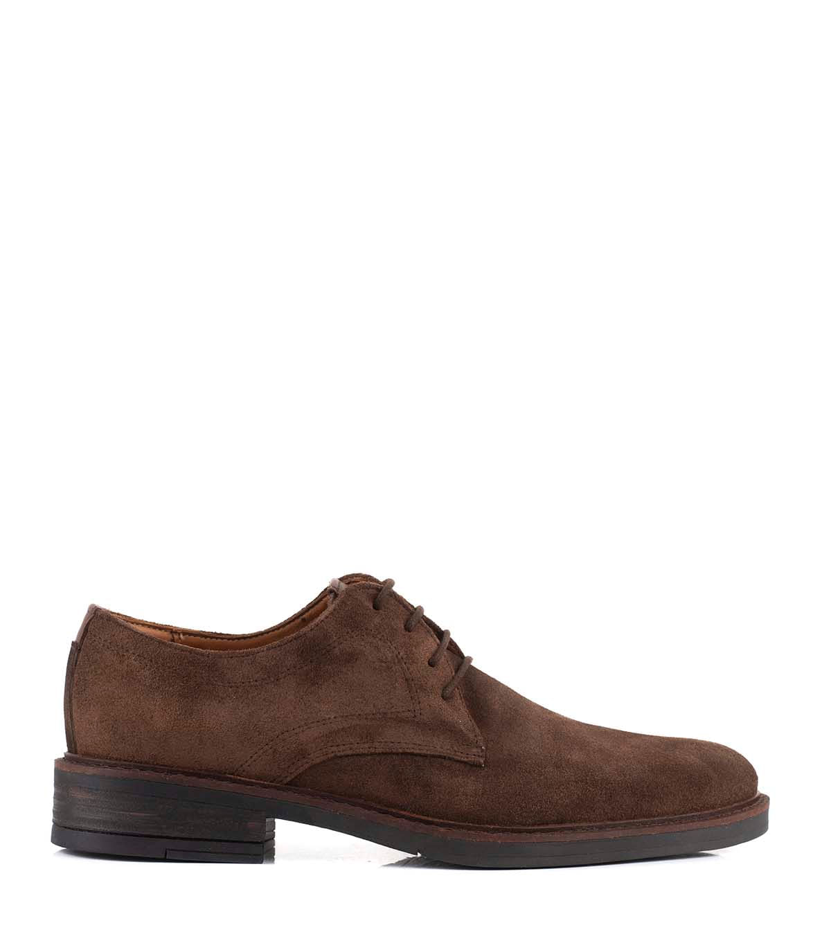 Zapato de vestir de gamuza con cordones