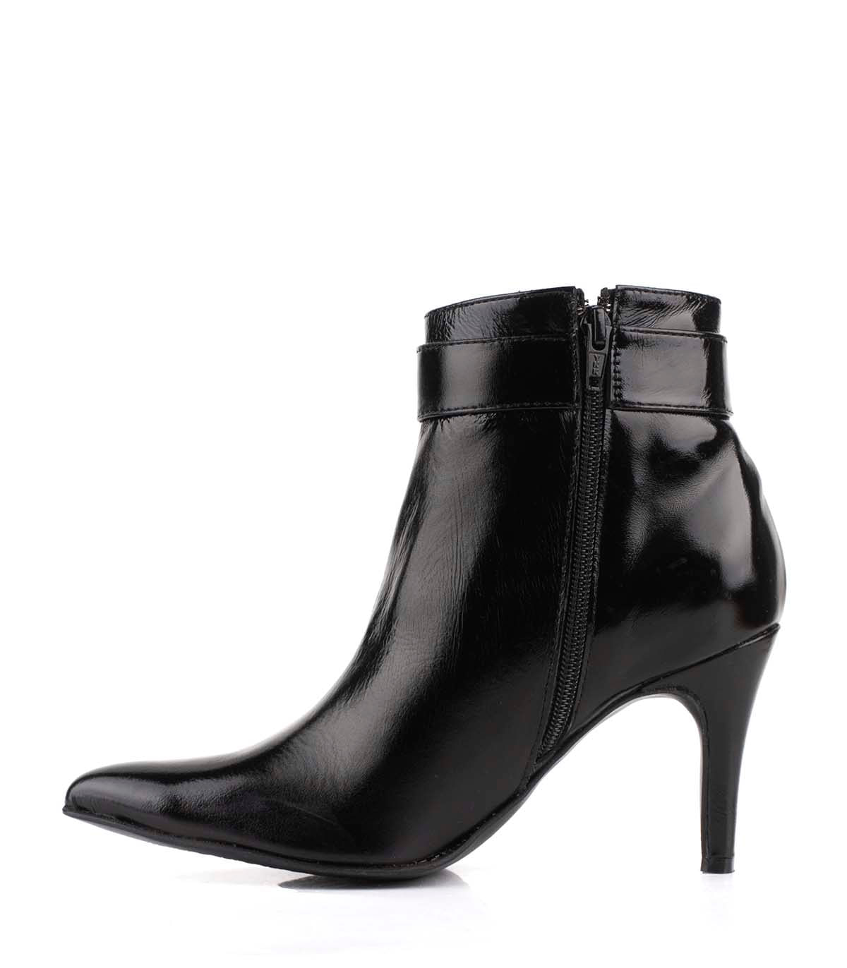 Bota corta de charol con taco alto — imagen 2