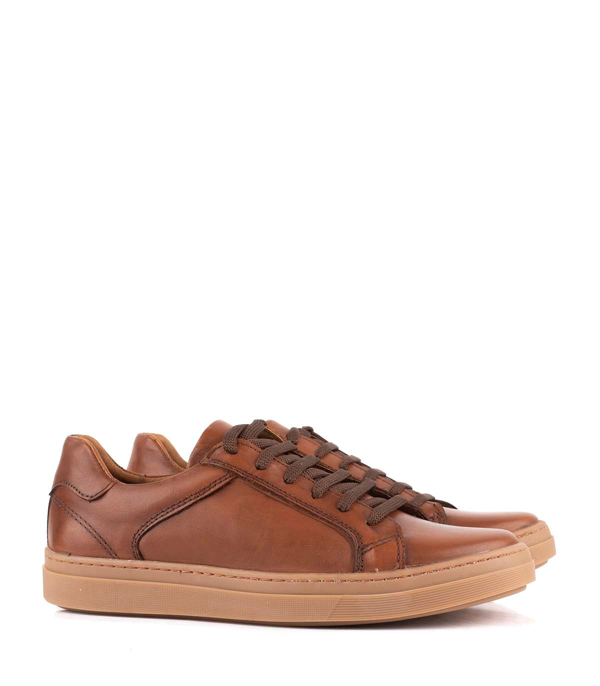 Zapatilla urbana de cuero acordonada — imagen 4